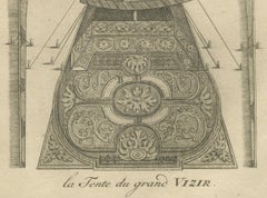 Ottoman Military Encampment – The Grand Vizier’s Tent, 1734 Engraving
