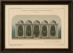 Lithografie der Fassade einer osmanischen Moschee, Bursa (Bayezid Yıldırım), 1924