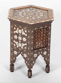 Ottoman Mother-of-Pearl and Bone Inlaid Side Table