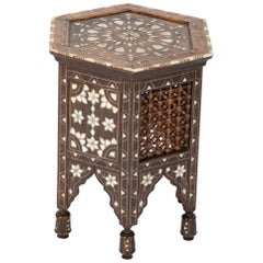 Ottoman Mother-of-Pearl and Bone Inlaid Side Table