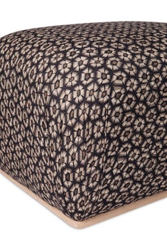 Ottoman - NYALA - THANDA TORTOISE LINEN SILVER