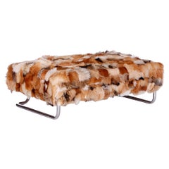 Ottoman or Coffee Table with Real for Fur, 1970s