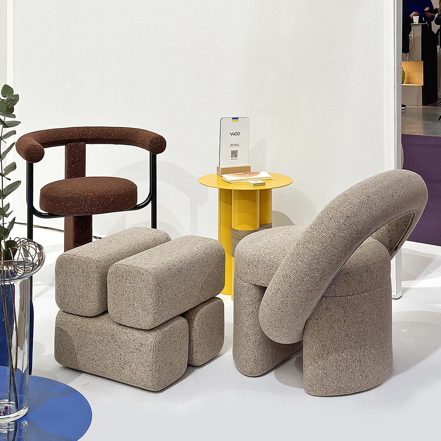Pouf Drova par WOO en vente 4