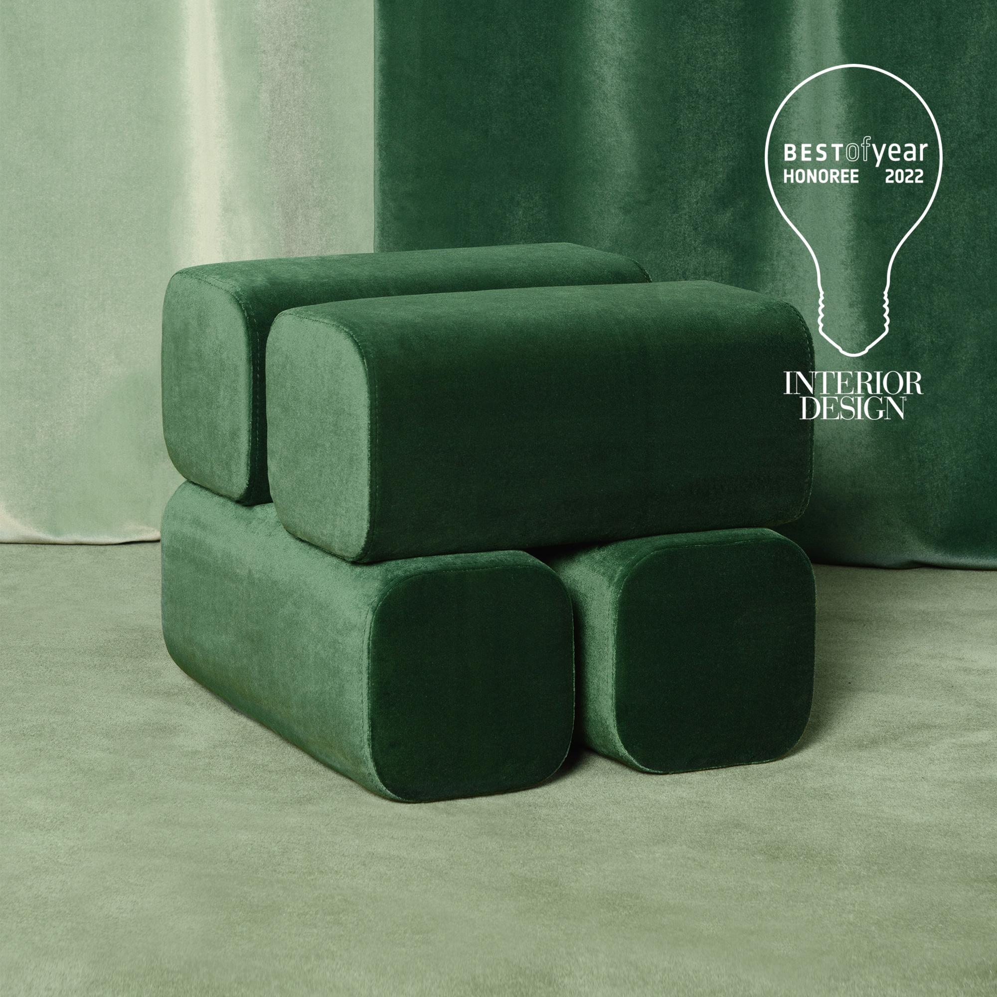 Contemporary Ottoman Pouf Drova by WOO For Sale