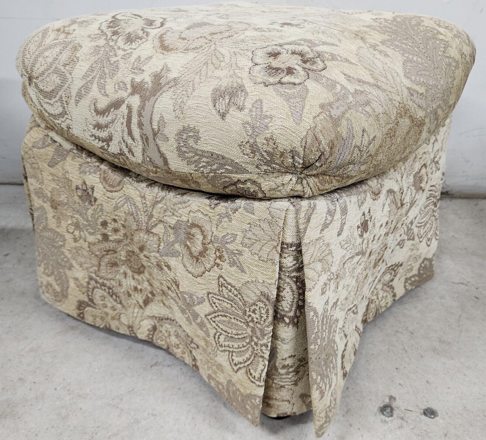 Ottoman Pouf Footstool by Marge Carson In Good Condition For Sale In Lake Worth, FL