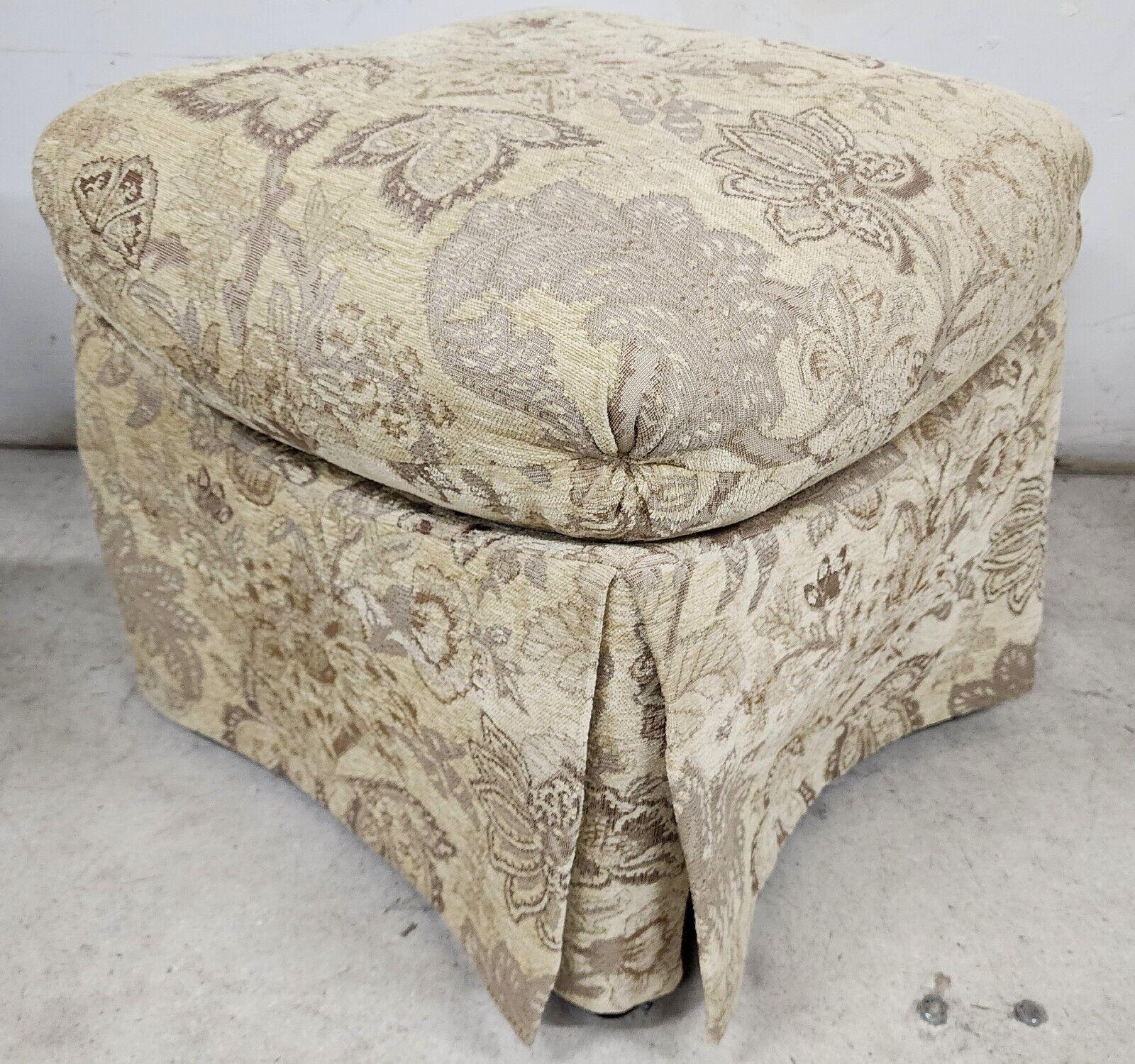 Ottoman Pouf Footstool by Marge Carson For Sale 3