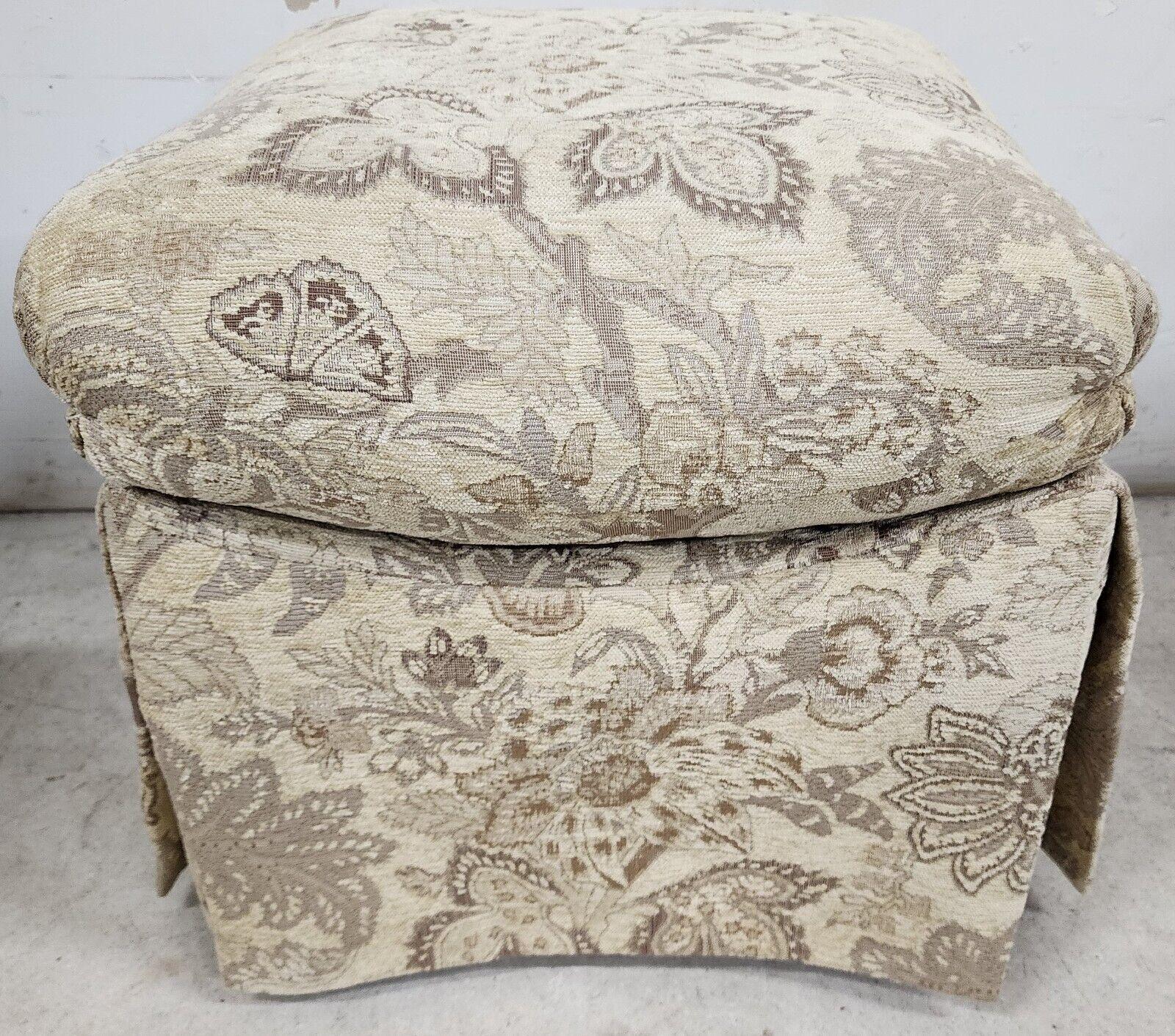 Ottoman Pouf Footstool by Marge Carson For Sale 4