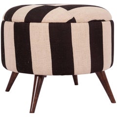 Ottoman, Pouf, Stools Upholstered with a Vintage Cover from Mazandaran