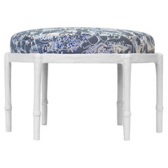 Ottoman Seat / Handmade Graffititextile Modern / Contemporary Plastered Steel