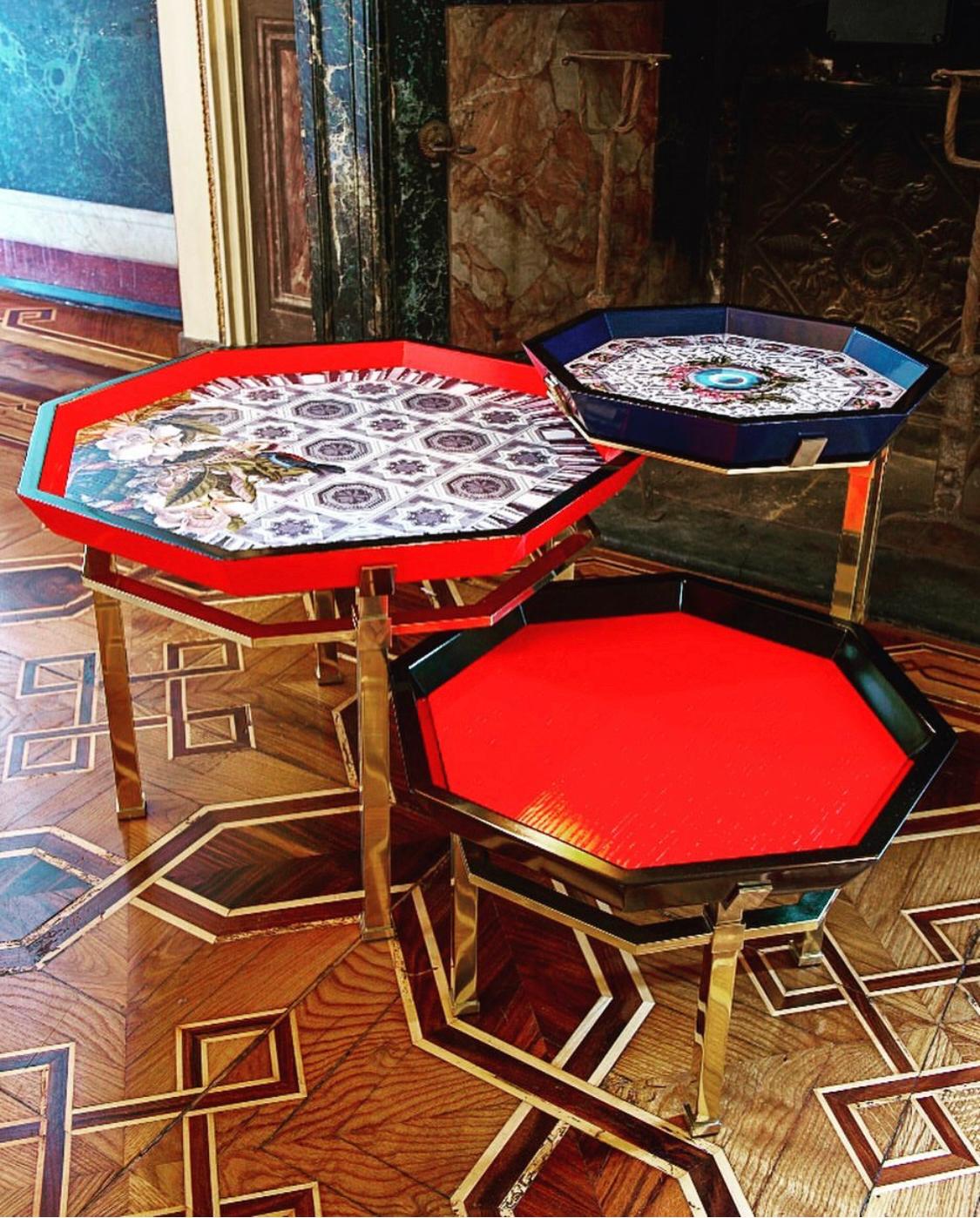 Modern Ottoman Side Table Large