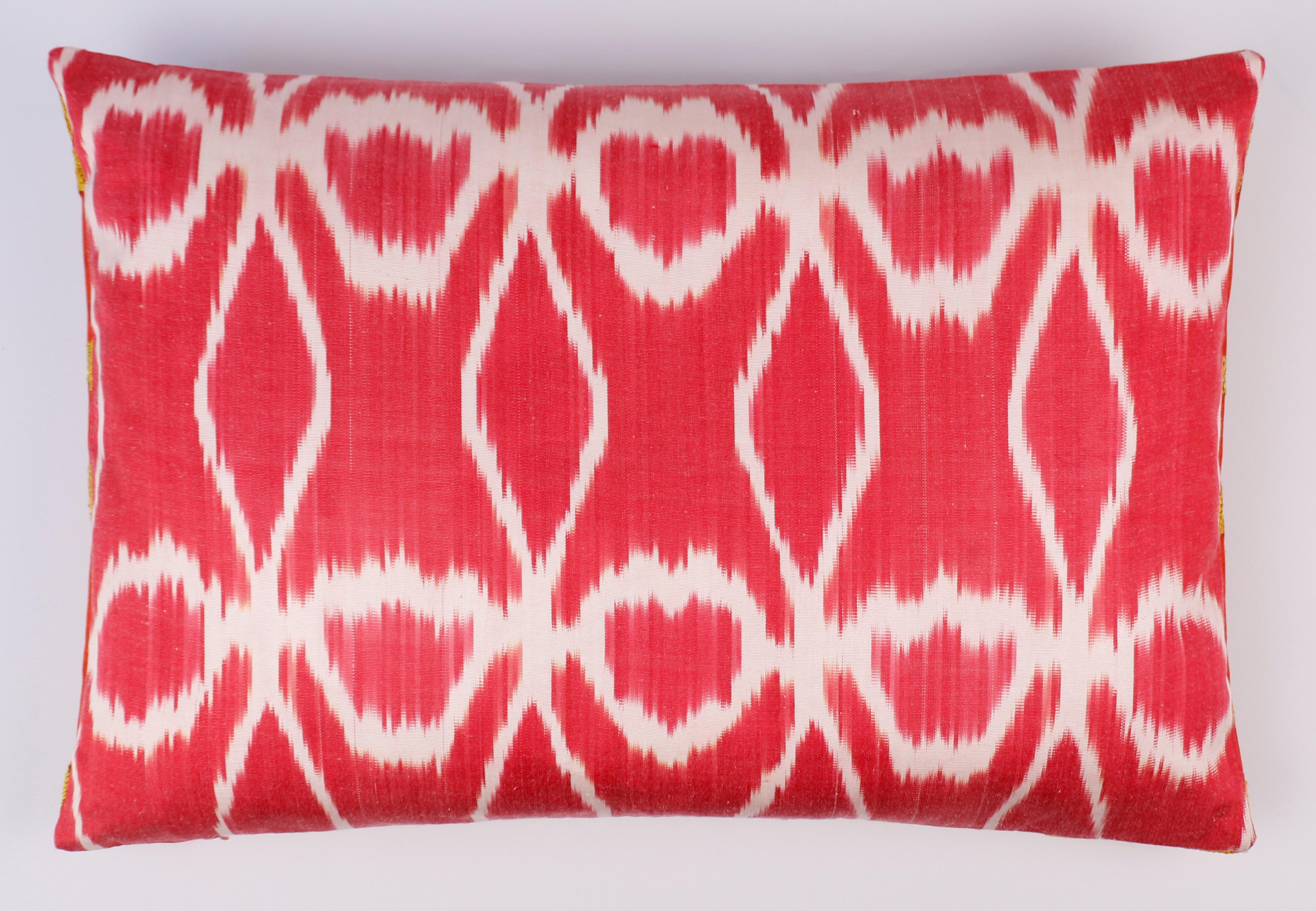 Turkish Ottoman Silk Chintamani Embroidered Suzani Cushion Cover For Sale