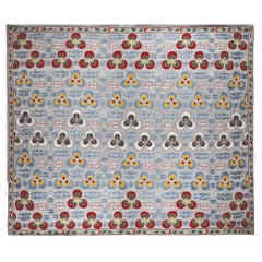 Ottoman Silk Chintamani Motif Hand Embroidered Suzani Tapestry