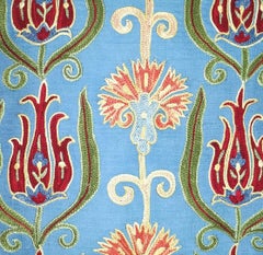 Ottoman Silk  Hand Embroidered Suzani Cushion