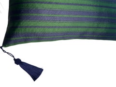 Ottoman Silk Handwoven Purple Stripe Cushion