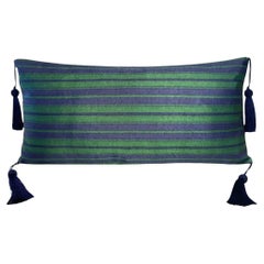 Ottoman Silk Handwoven Purple Stripe Cushion