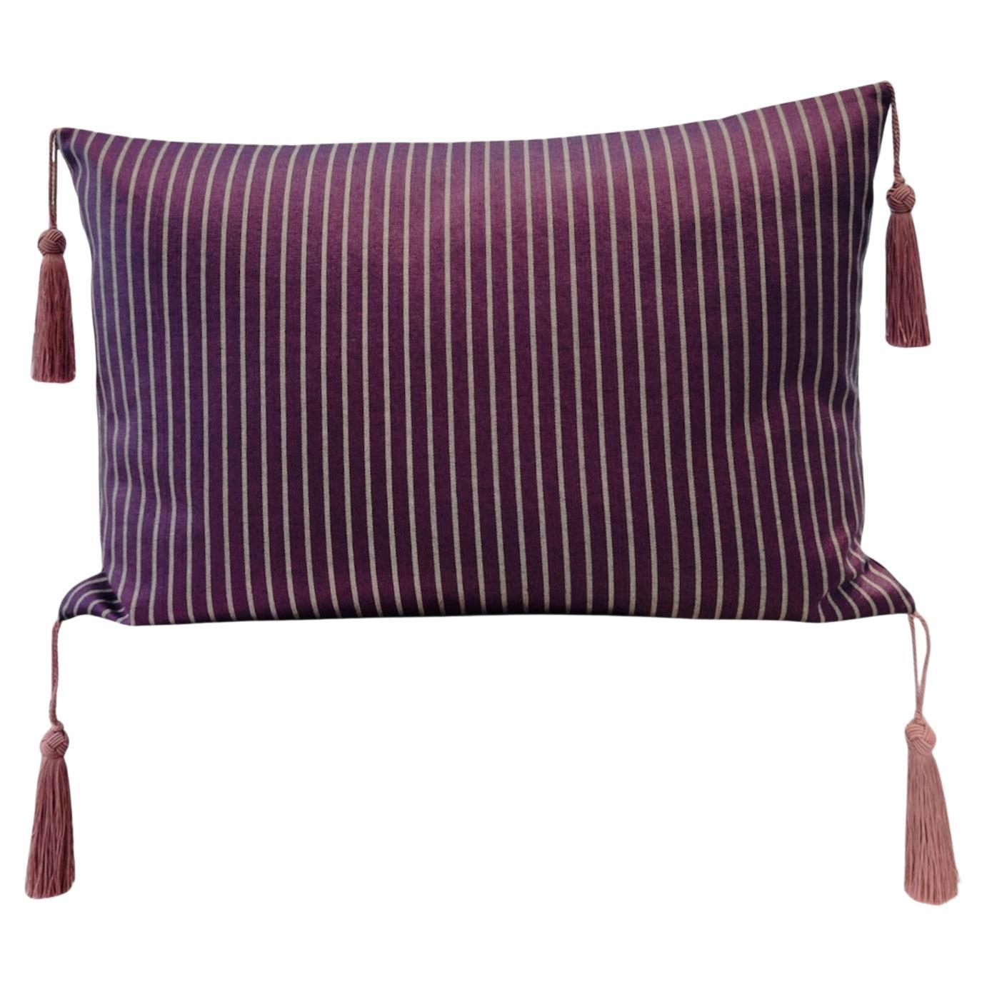 Ottoman Silk Handwoven Stripe Cushion
