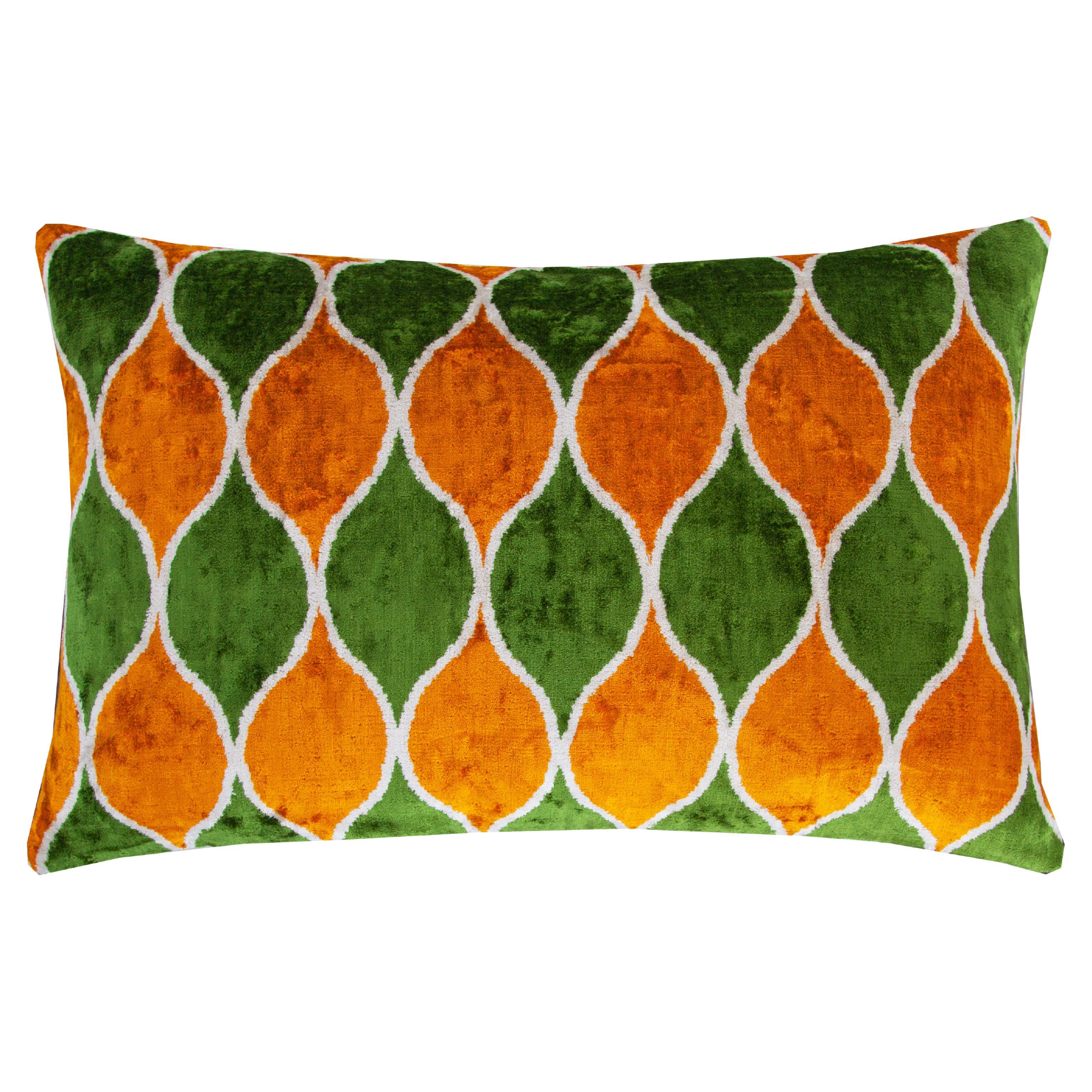 Ottoman Silk Handwoven Velvet Cushion For Sale