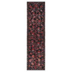 Ottoman Silk Pomegranate Garden Hand Embroidered Suzani Runner