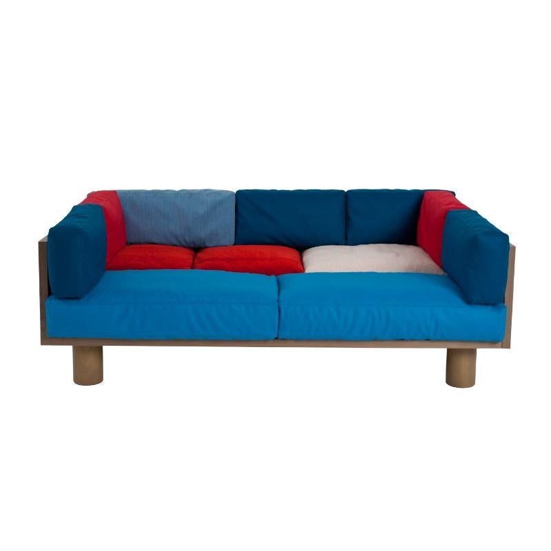 Ottoman Sofa, Large by Colé Italia with Aksu/Suardi
( Custom Made Product )
Dimensions: H.72 D.140 W.220 cm
Materials: Solid wood whit flamed ash finishing natural or stained and cushions down padded and
upholstered. Wood finishing NA natural ash;
