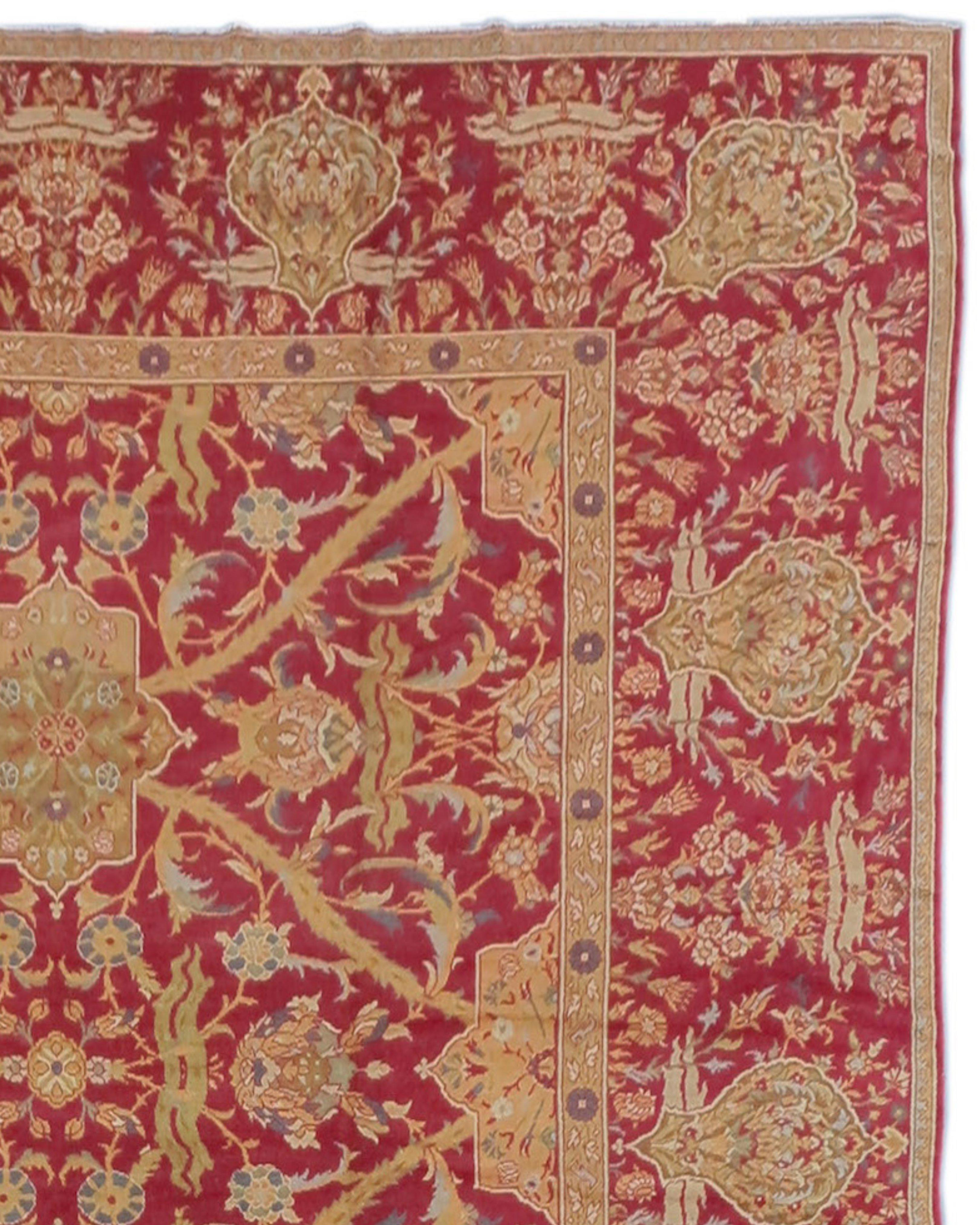 Antique Ottoman-Style Carpet, Late 19th Century In Excellent Condition For Sale In San Francisco, CA