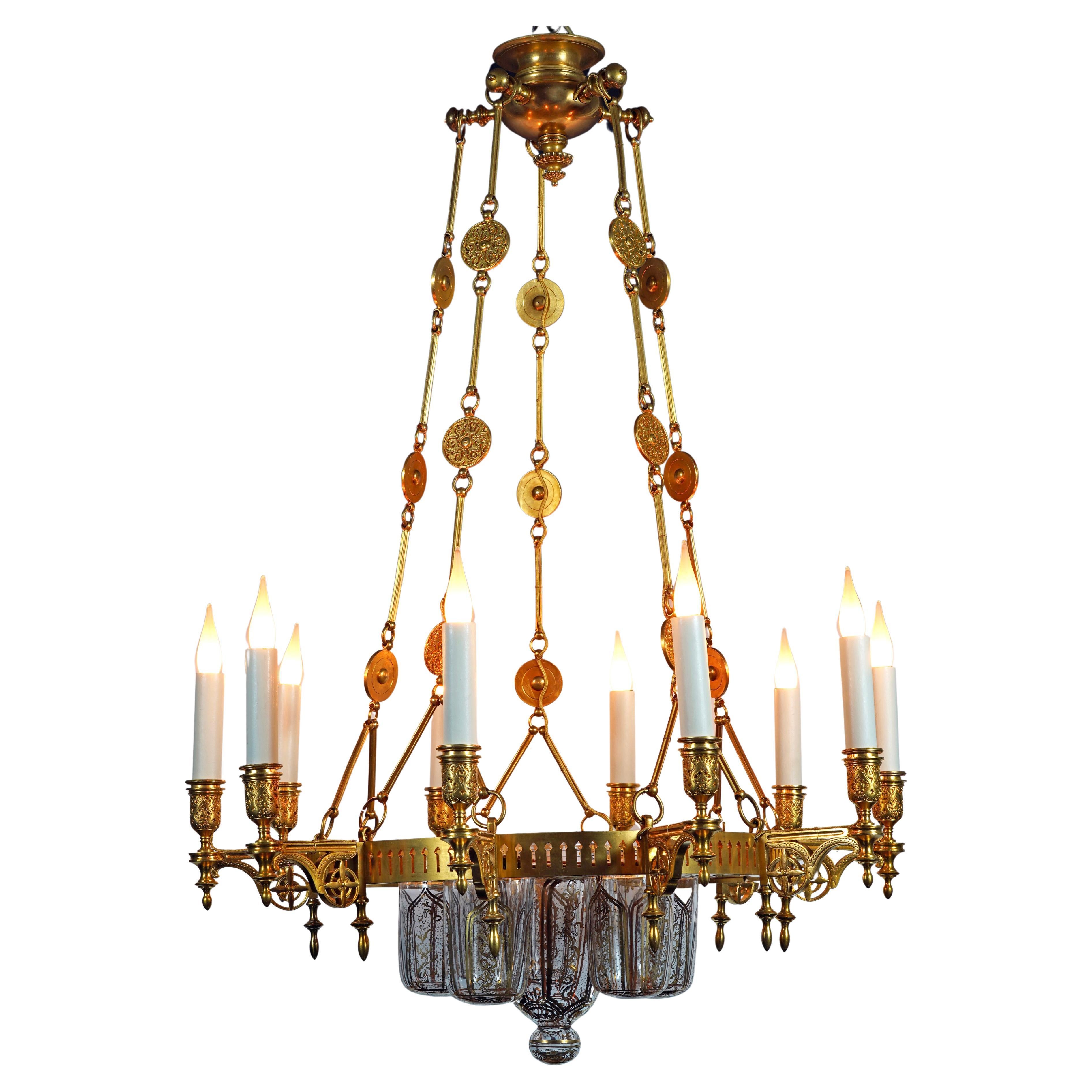 Ottoman Style Chandelier by F. Barbedienne, France, circa 1880