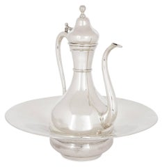 Ottoman Style Silver Ewer and Basin