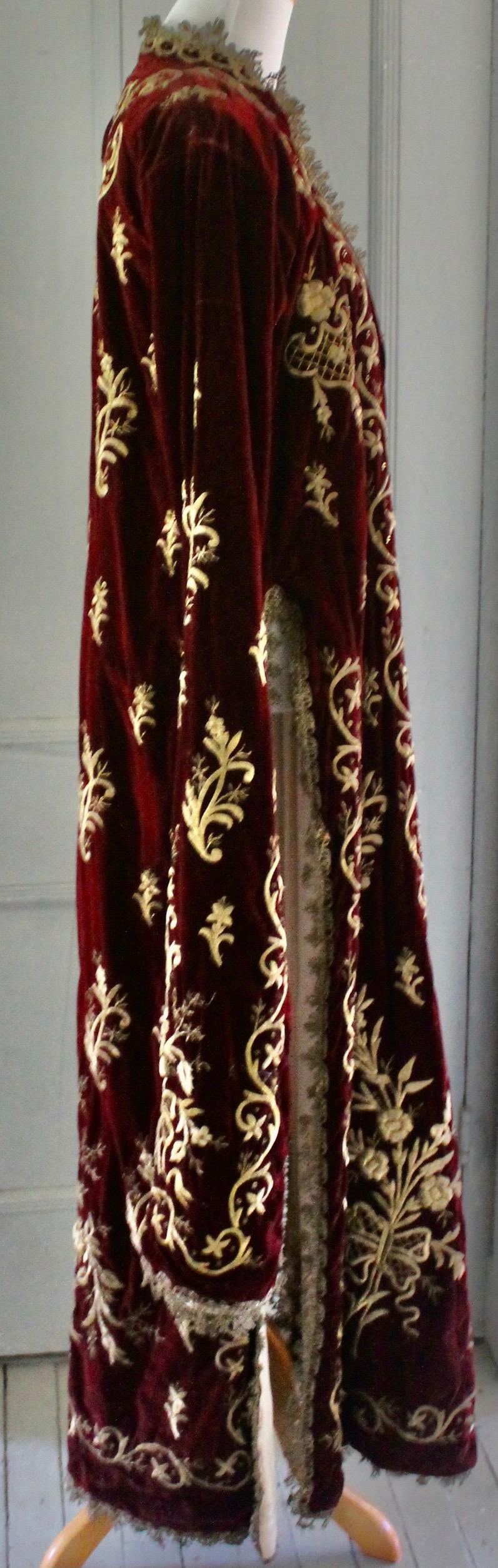 Islamic Ottoman Turkish 'Bindalli' Wedding Dress Hand Embroidered Gold Thread Late 19c. For Sale