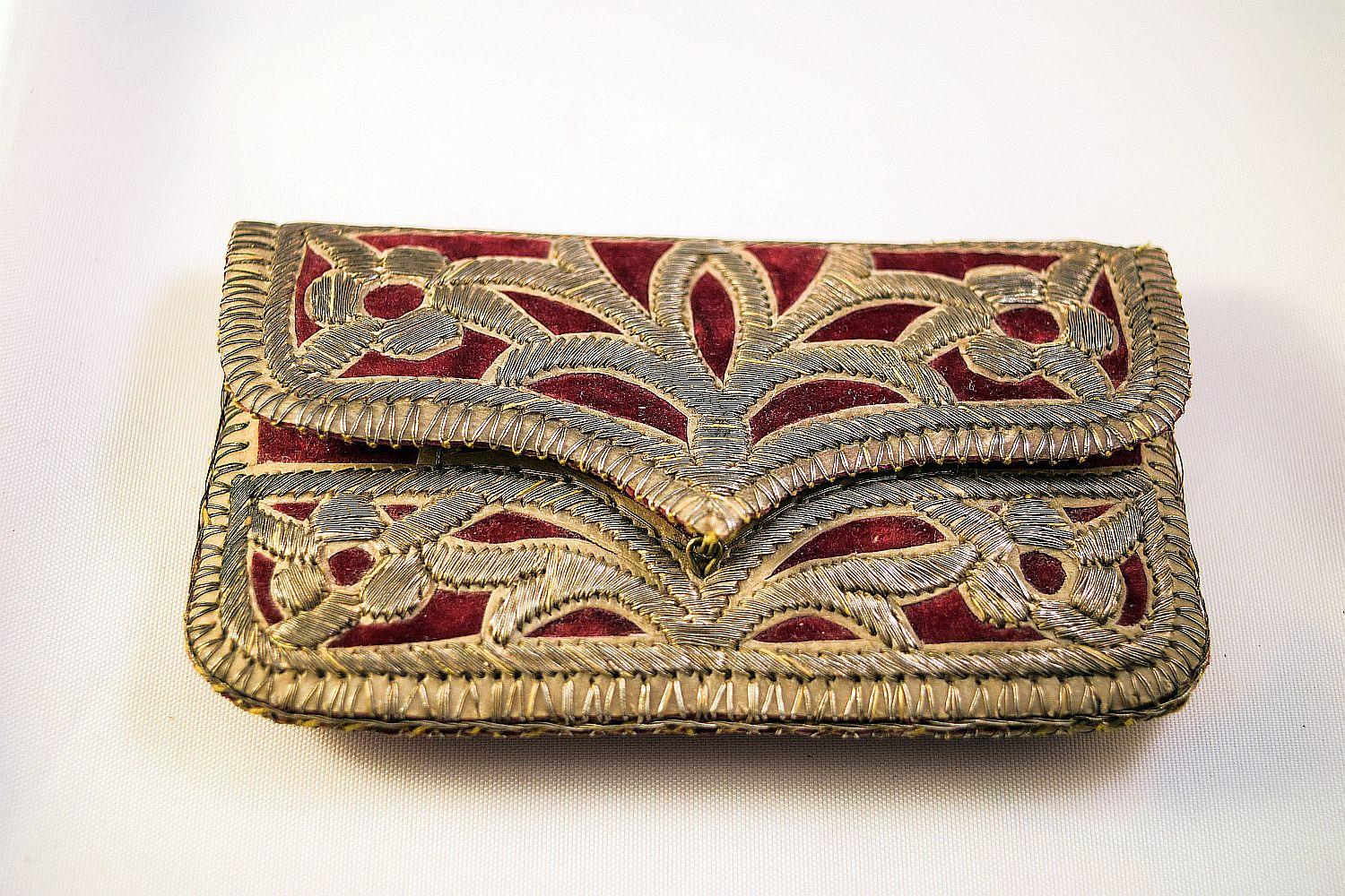 Ottoman Turkish Metal  Thread  Purse. For Sale 6