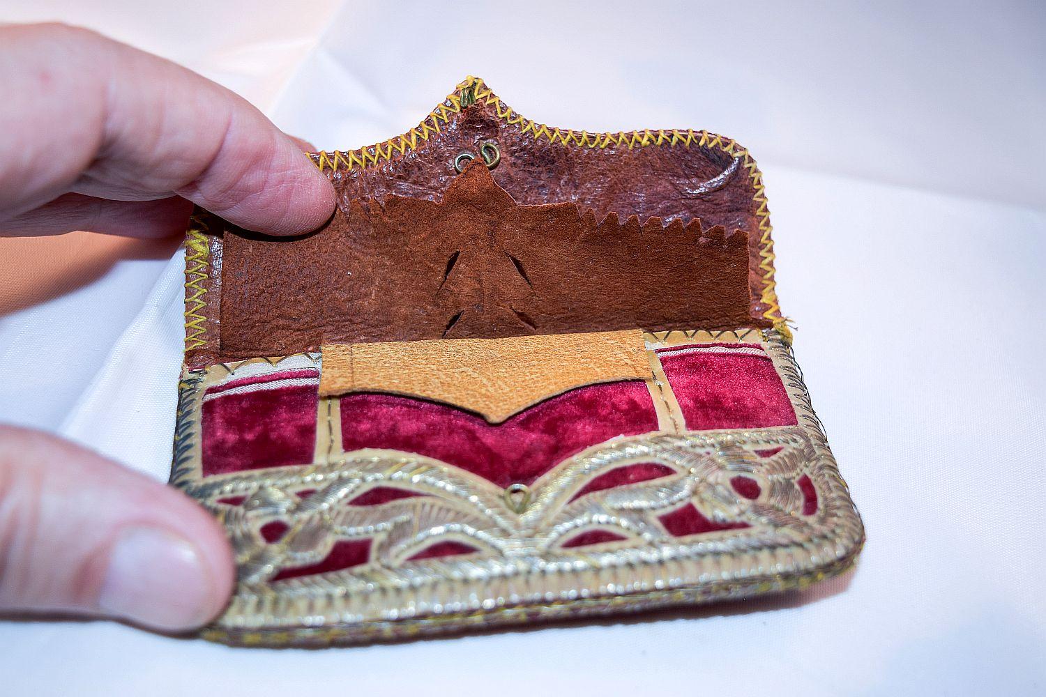 Ottoman Turkish Metal  Thread  Purse. For Sale 1