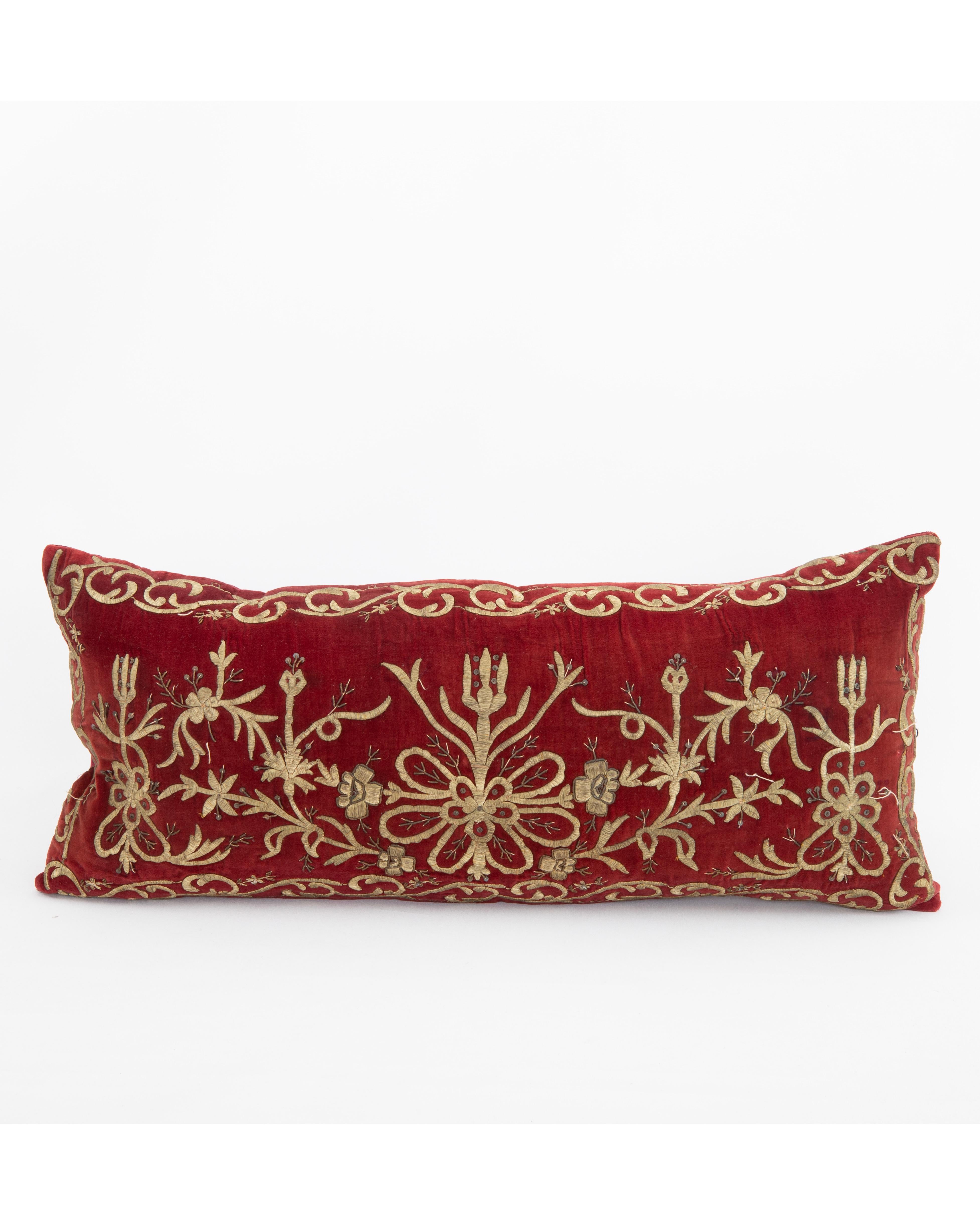 
Antique Ottoman sarma embroidery is a type of embroidery that originated in the Ottoman Empire, which encompassed parts of Europe, Asia, and Africa from the late 13th century to the early 20th century. Sarma embroidery refers to a style of