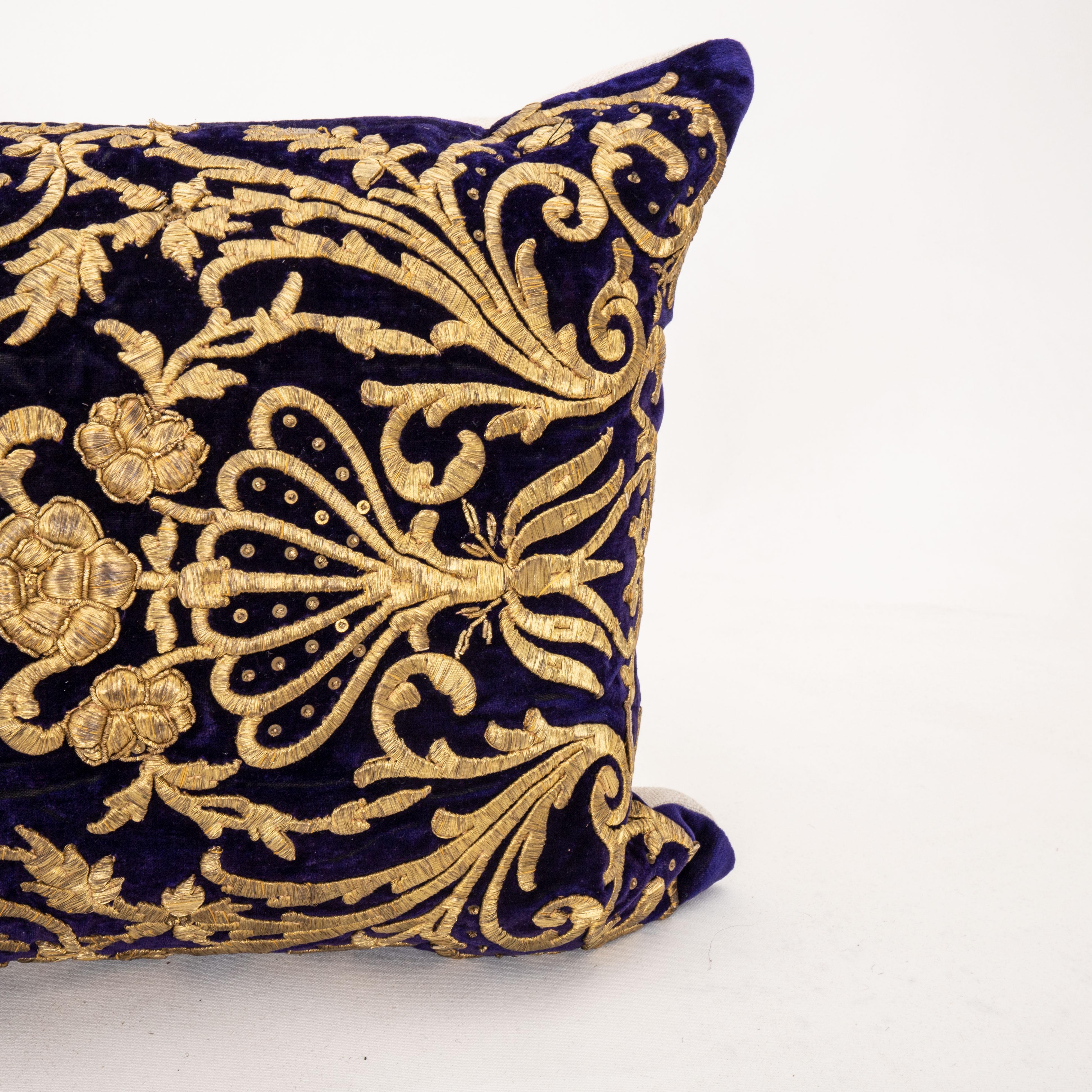 20th Century Ottoman / Turkish Pillow Cover in Sarma Technique, late 19th / Early 20th C. For Sale