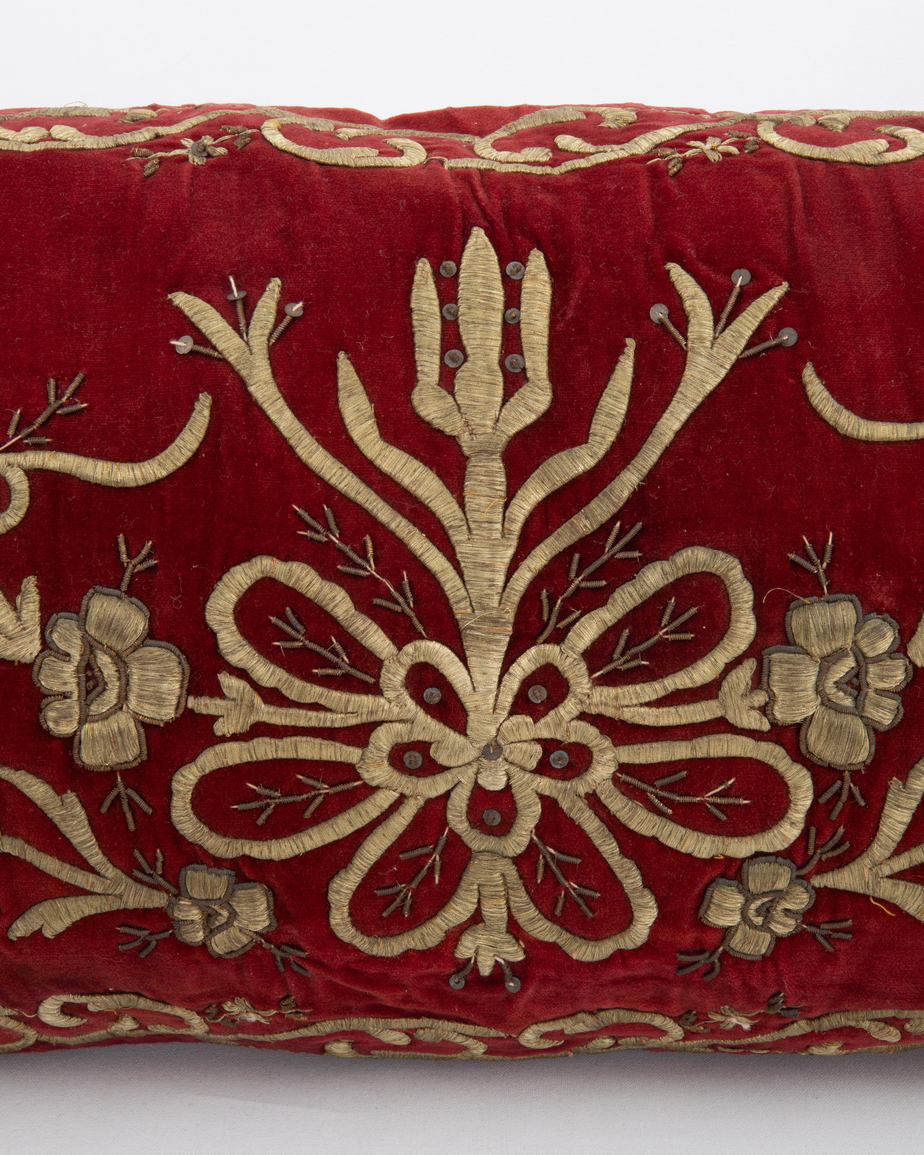 20th Century Ottoman / Turkish Pillow Cover in Sarma Technique, late 19th / Early 20th C. For Sale