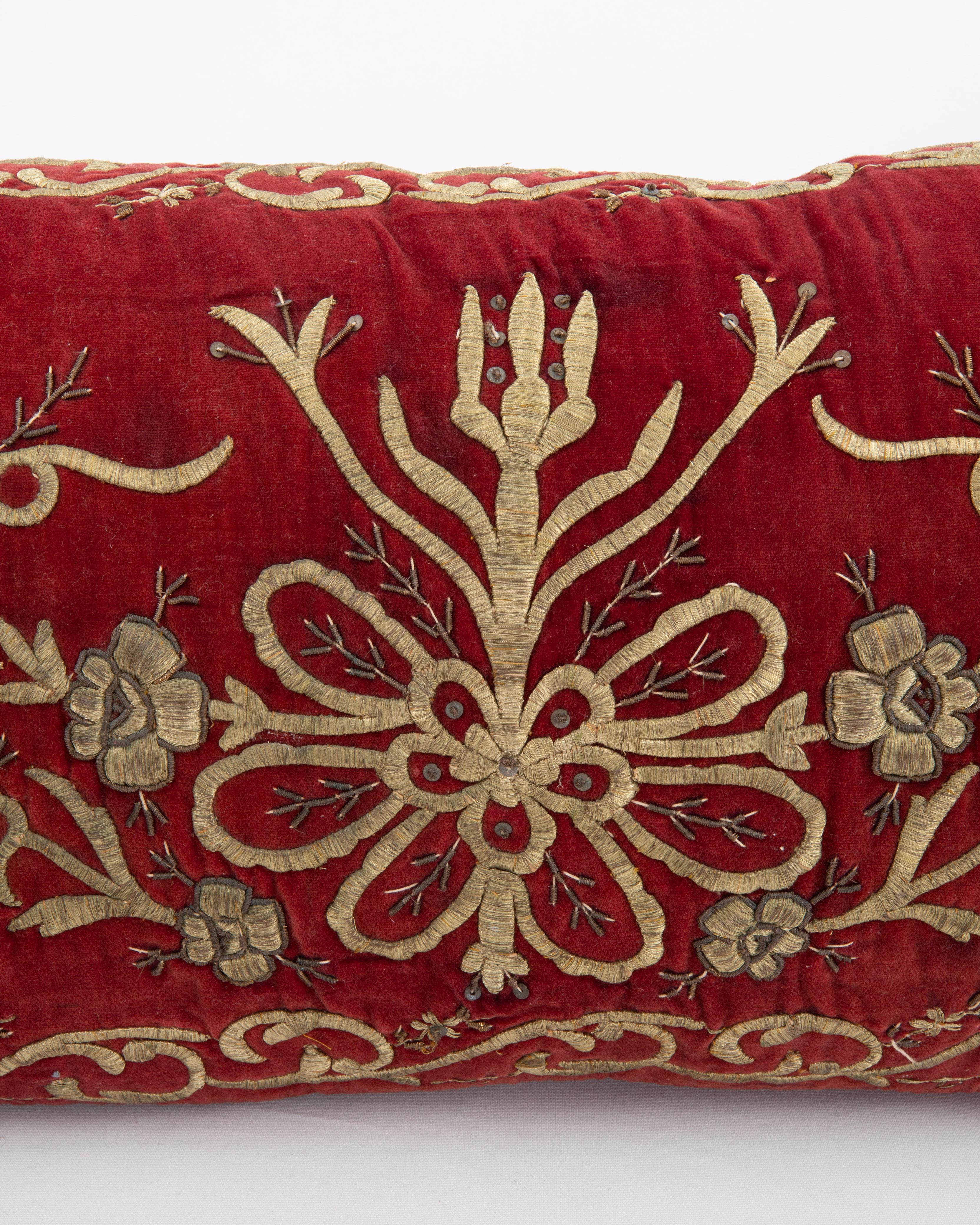 20th Century Ottoman / Turkish Pillow Cover in Sarma Technique, late 19th / Early 20th C. For Sale