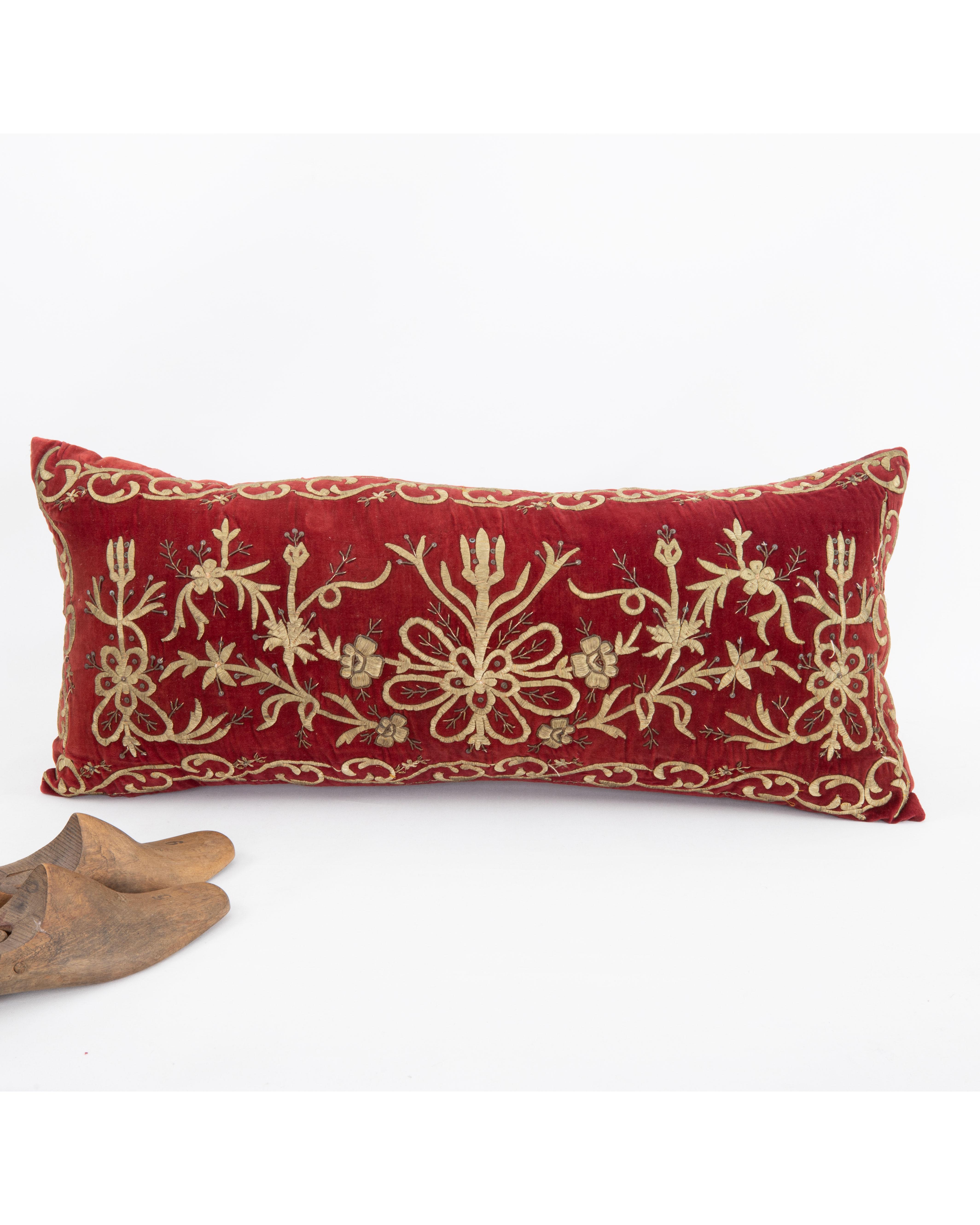 20th Century Ottoman / Turkish Pillow Cover in Sarma Technique, late 19th / Early 20th C. For Sale