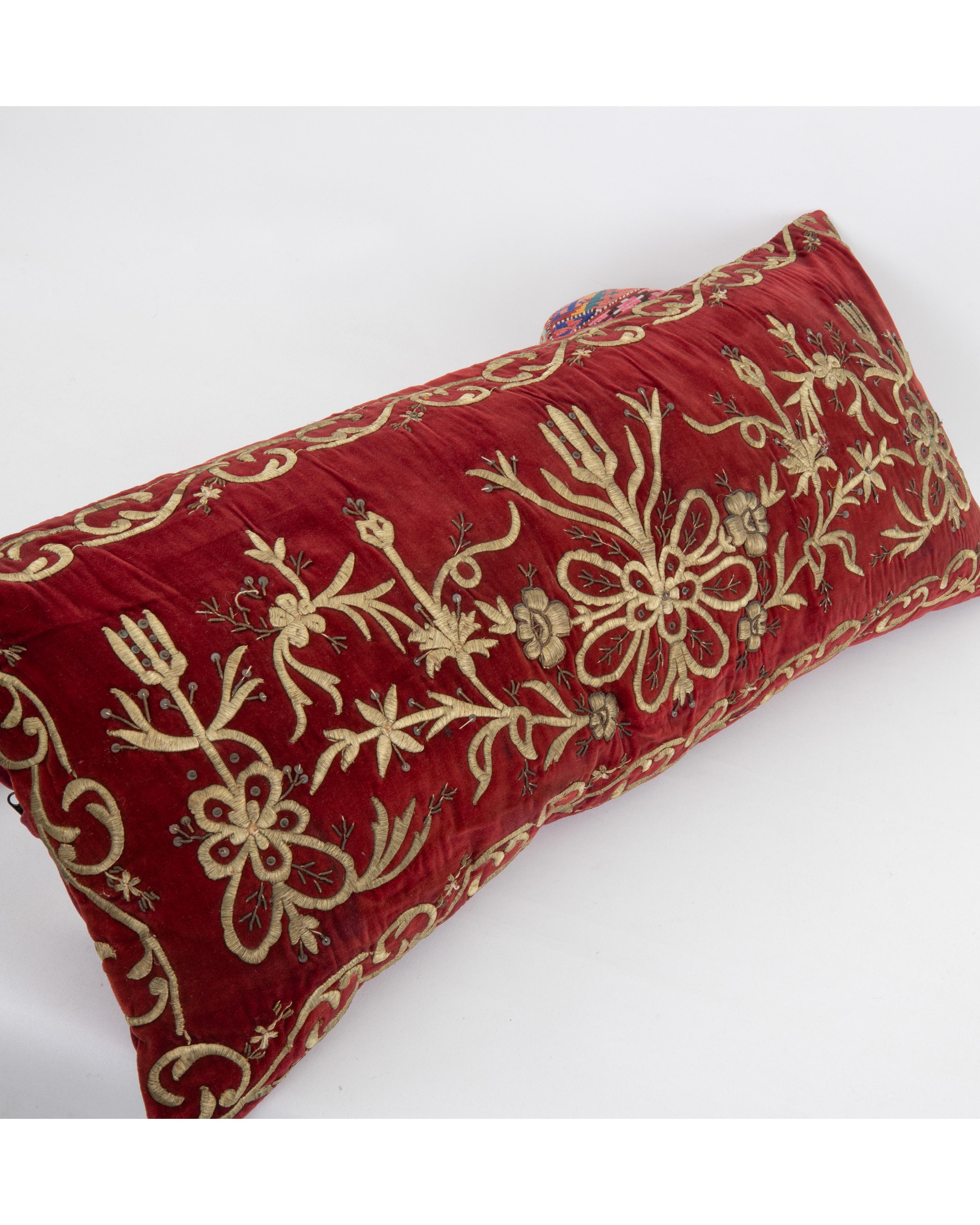 Metallic Thread Ottoman / Turkish Pillow Cover in Sarma Technique, late 19th / Early 20th C. For Sale