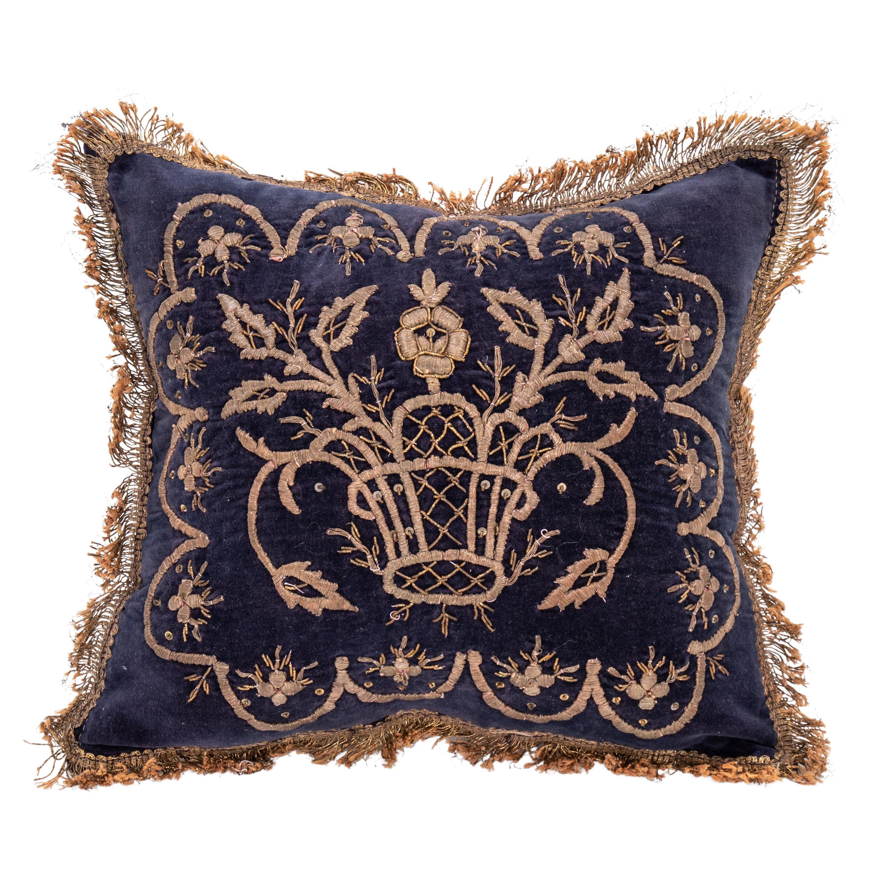 Ottoman / Turkish Pillow Cover in Sarma Technique, late 19th / Early 20th C.
