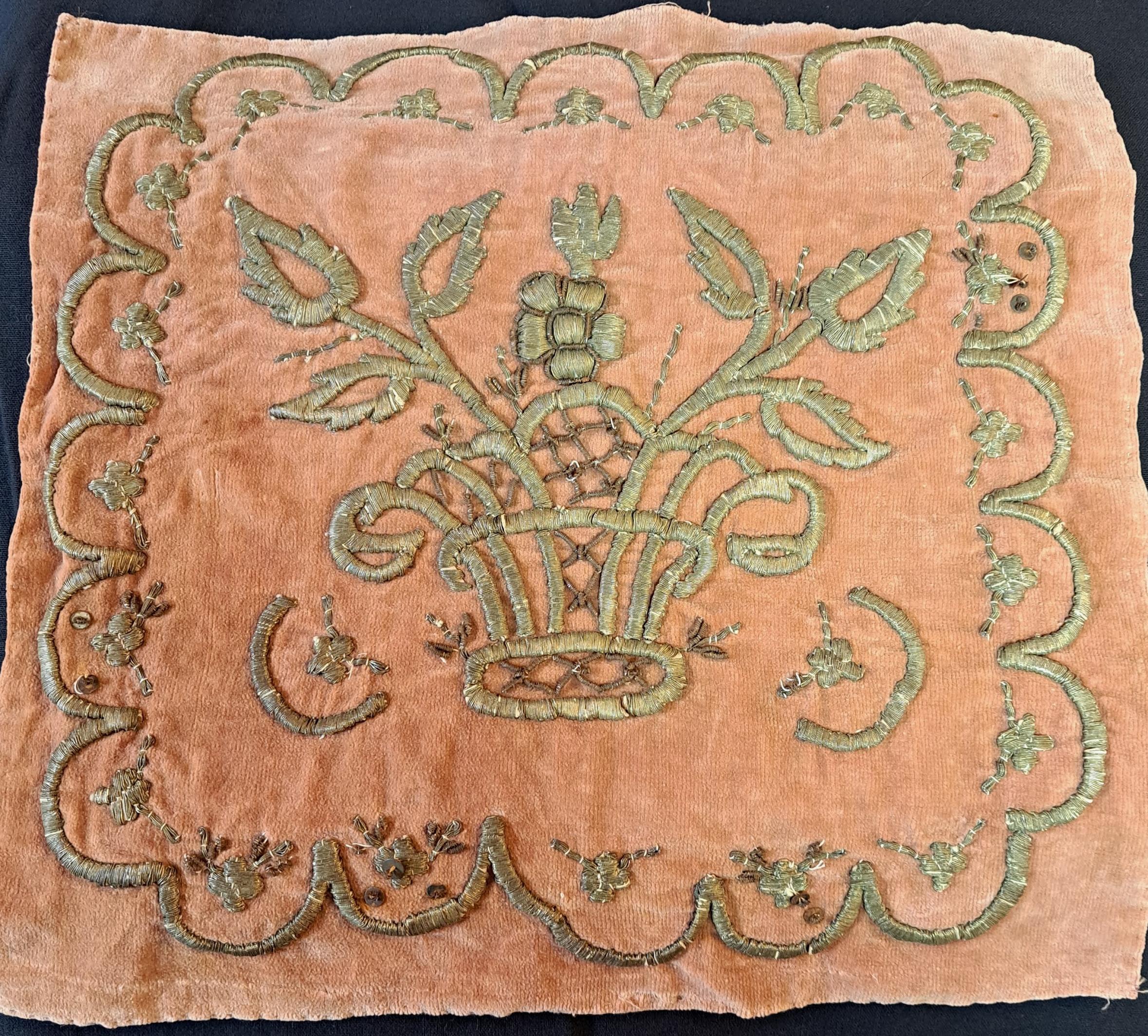 Pretty small antique embroidered velvet panel from the Ottoman period 
19th century Anatolia

A lovely piece ideal for framing or art/sewing project.