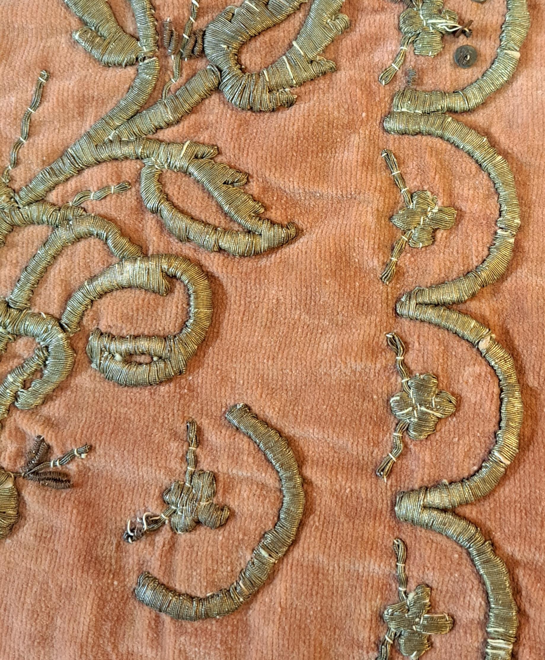 Folk Art Ottoman Velvet Embroidered Panel For Sale