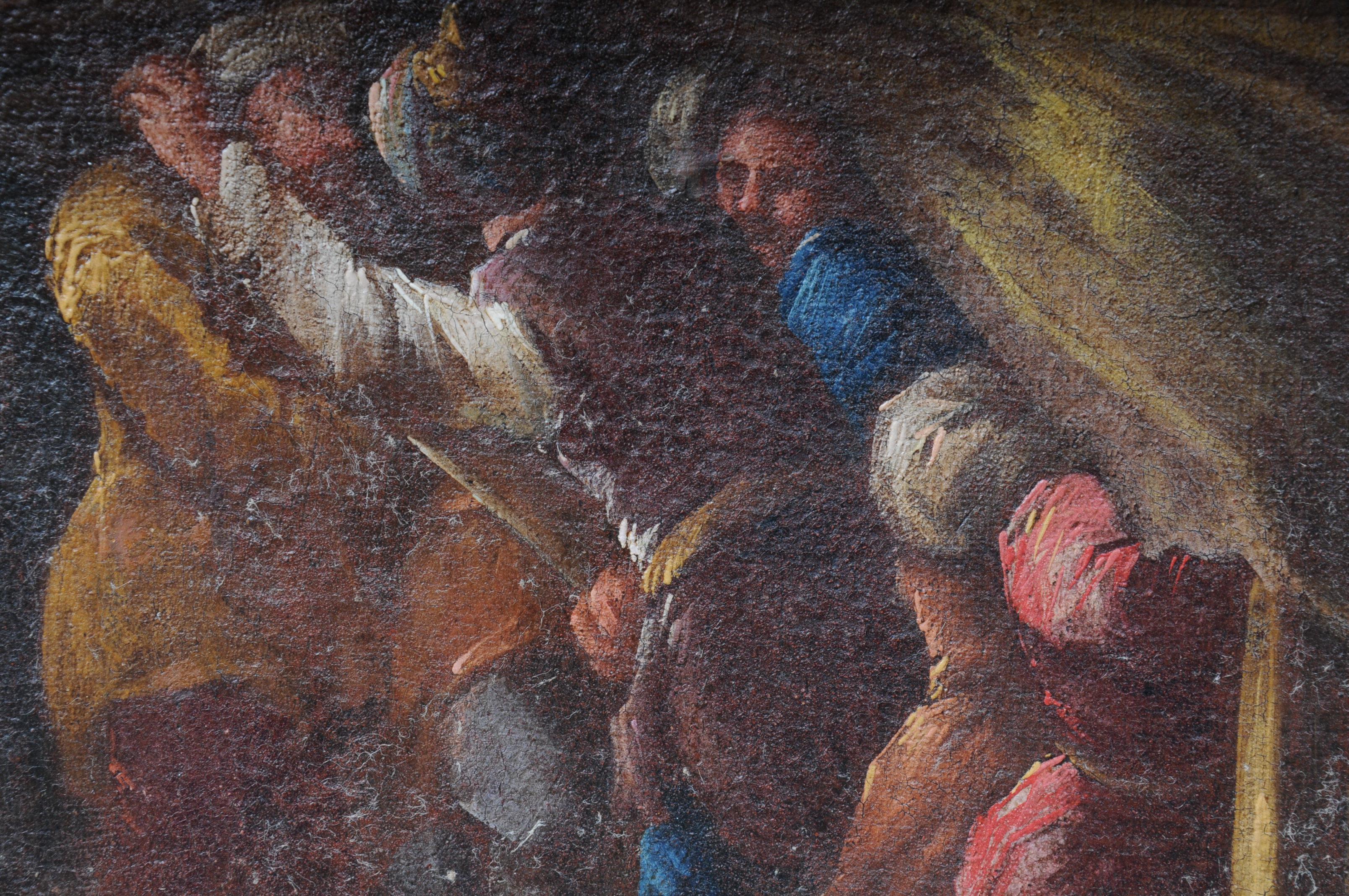 Ottomans Oil Painting Battle Scene from 1740 For Sale 3