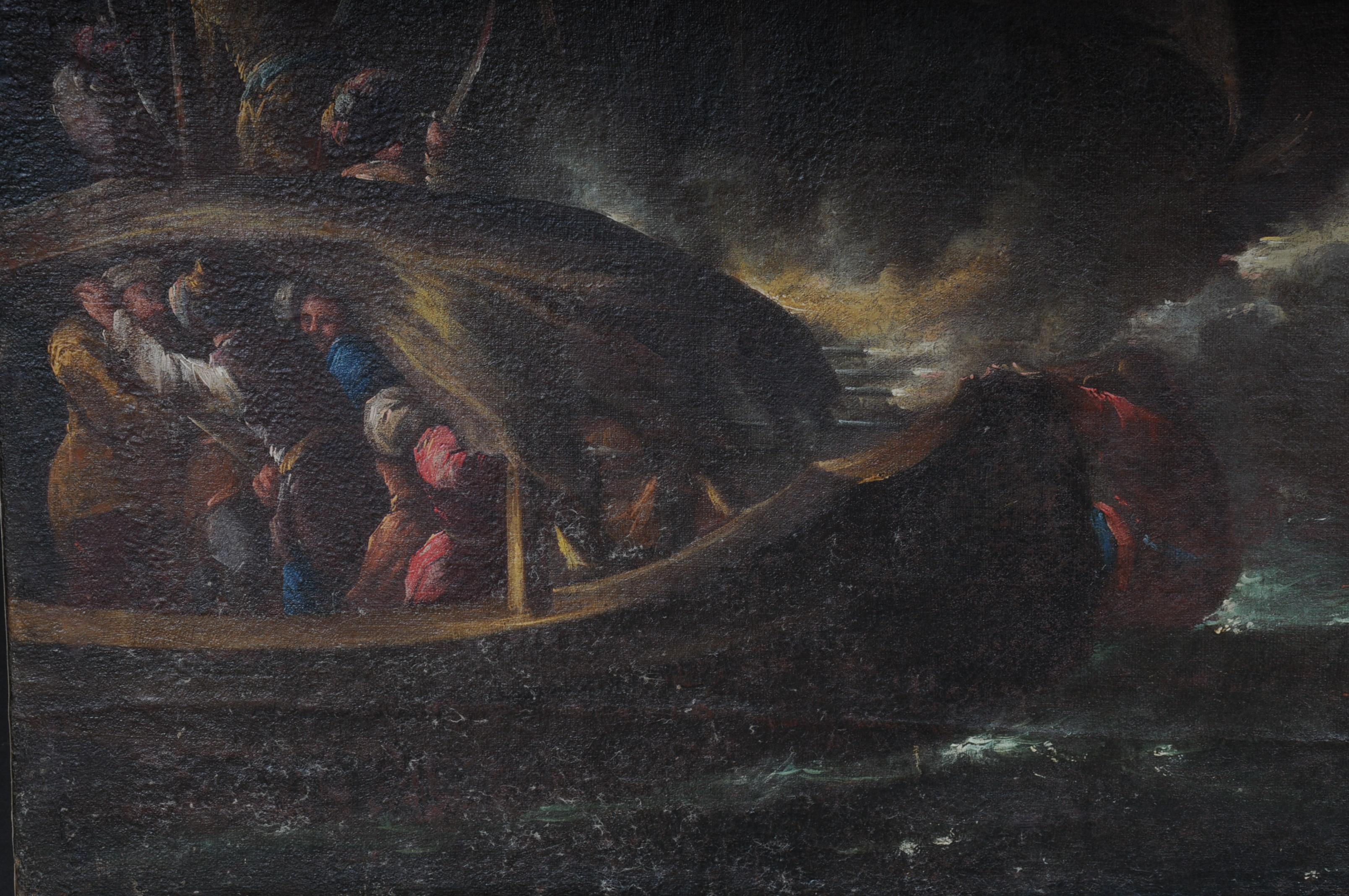 Ottomans Oil Painting Battle Scene from 1740 For Sale 7