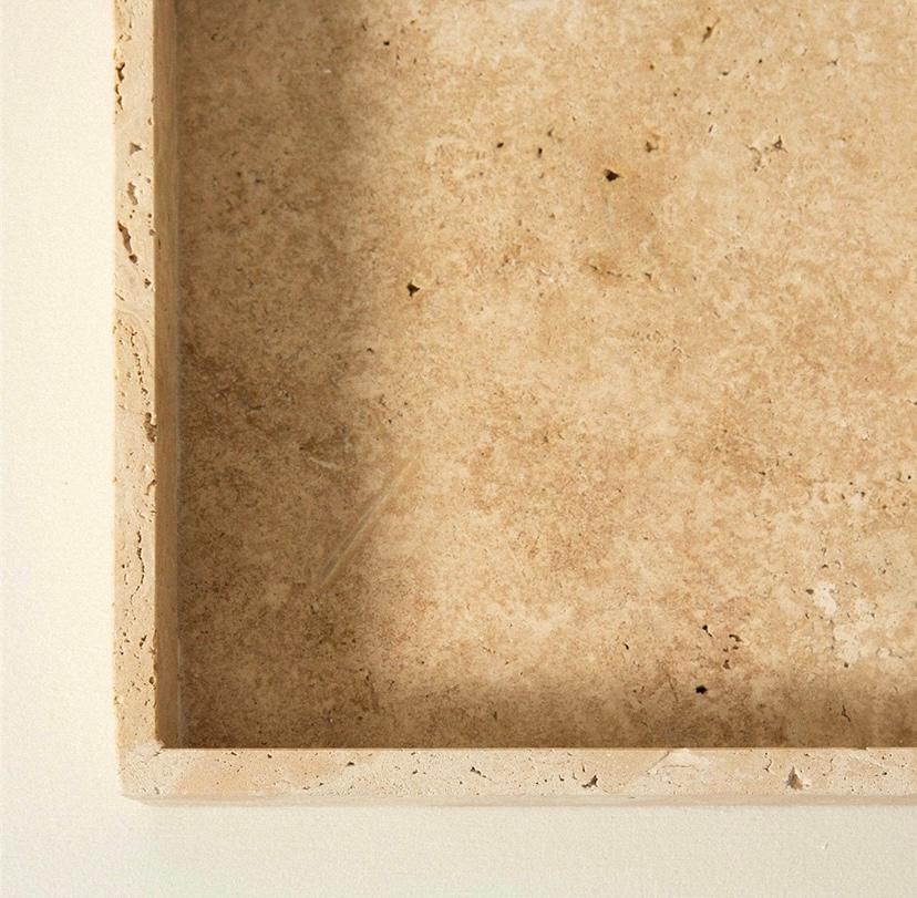 Bandeja de Travertino OTTOMANS 10'' , Beige Bandeja Decorativa Baño, Cocina, Salón Minimalista en venta