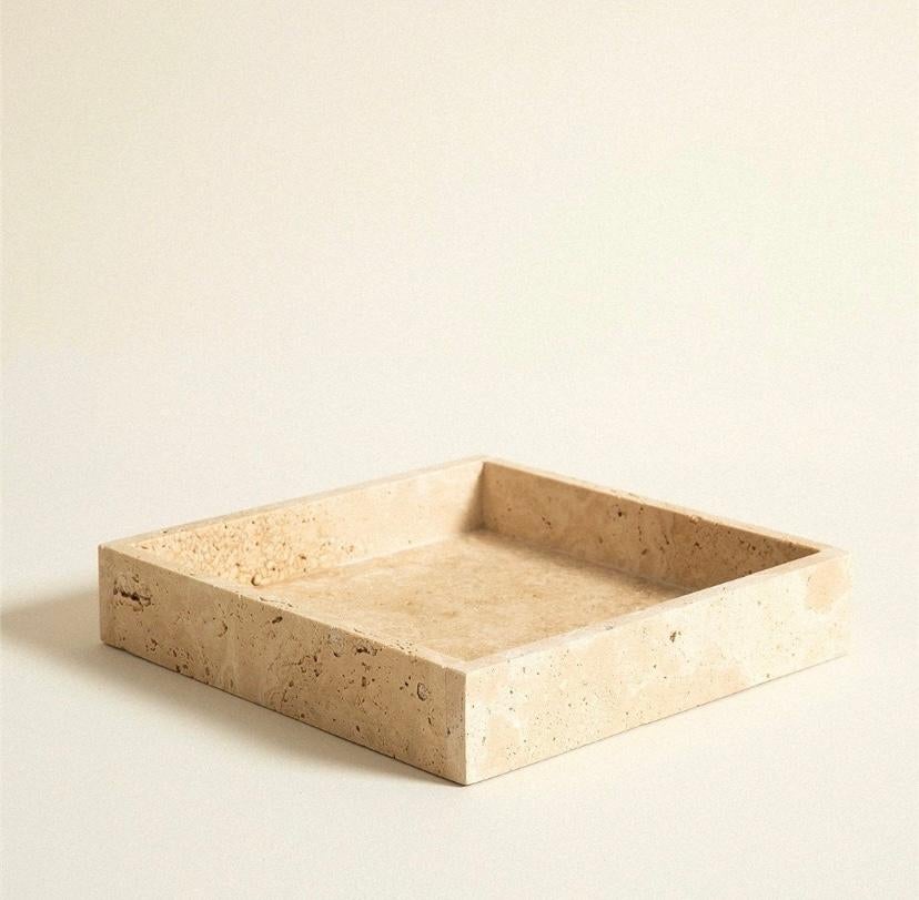 Bandeja de Travertino OTTOMANS 10'' , Beige Bandeja Decorativa Baño, Cocina, Salón en venta 3