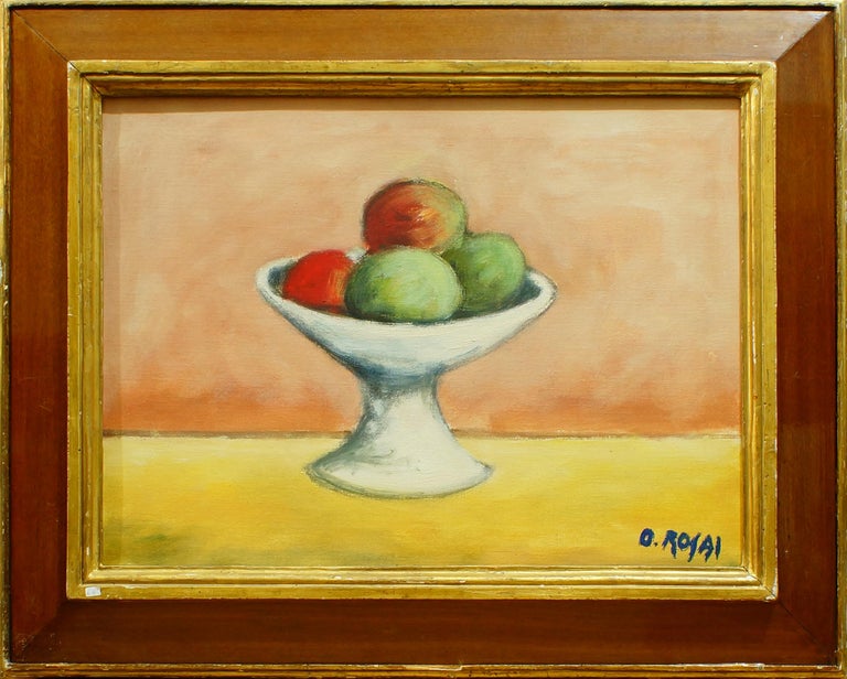 Ottone Rosai - Still Life with Fruits - Oil on Canvas by Ottone Rosai -  1950 ca. For Sale at 1stDibs