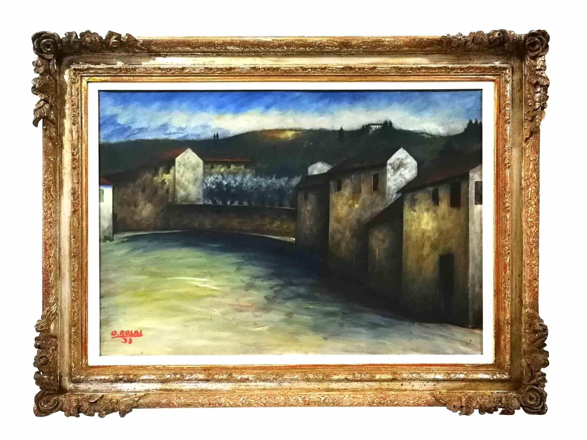 Paysage toscan est une peinture originale et exceptionnelle réalisée par l'artiste italien Ottone Rosai en 1933.

Huile sur carton.

Elle représente la campagne toscane, l'un des thèmes favoris de l'œuvre de Rosai.

Pour son atmosphère, ses tons