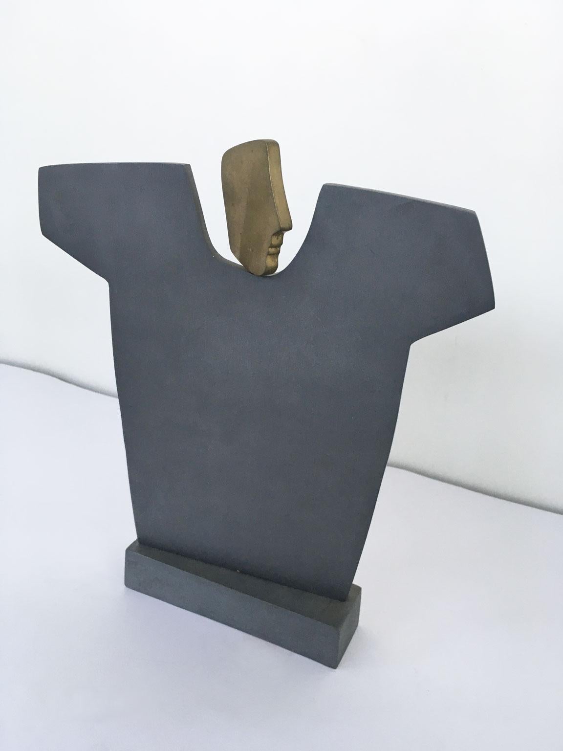 1980  Italy Bronze Abstract Sculpture by Ottorino Tonelli Romeo For Sale 4