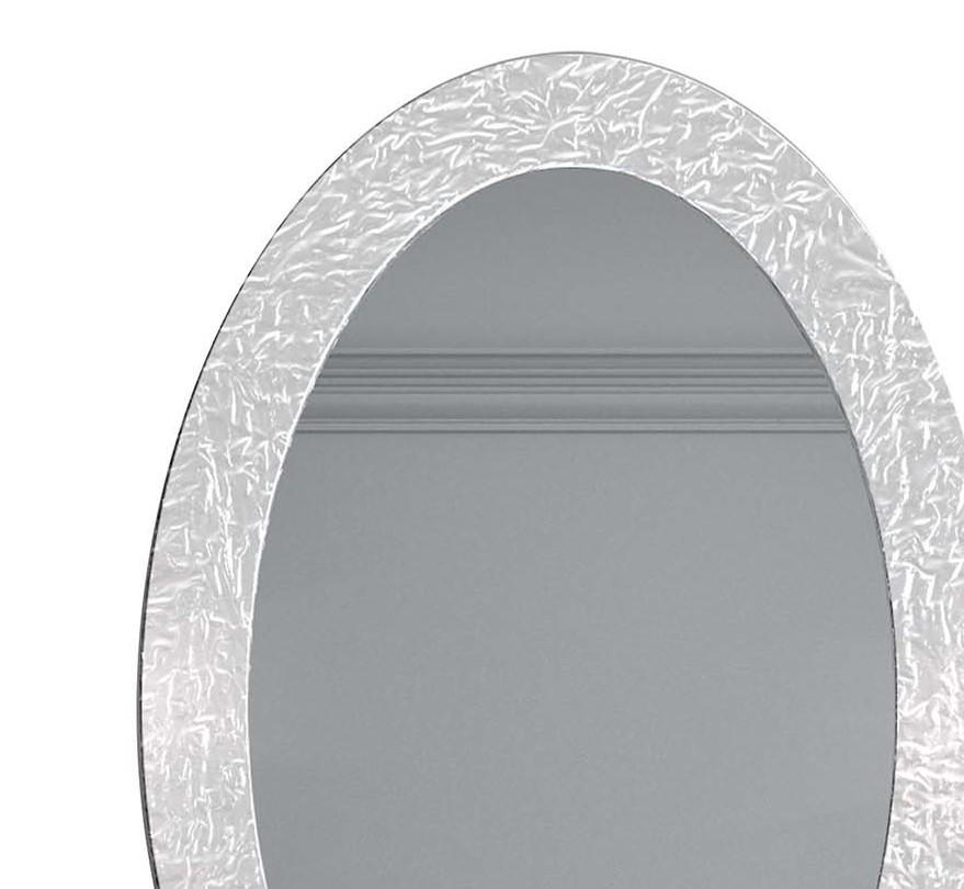 Italian Oud White Oval Mirror