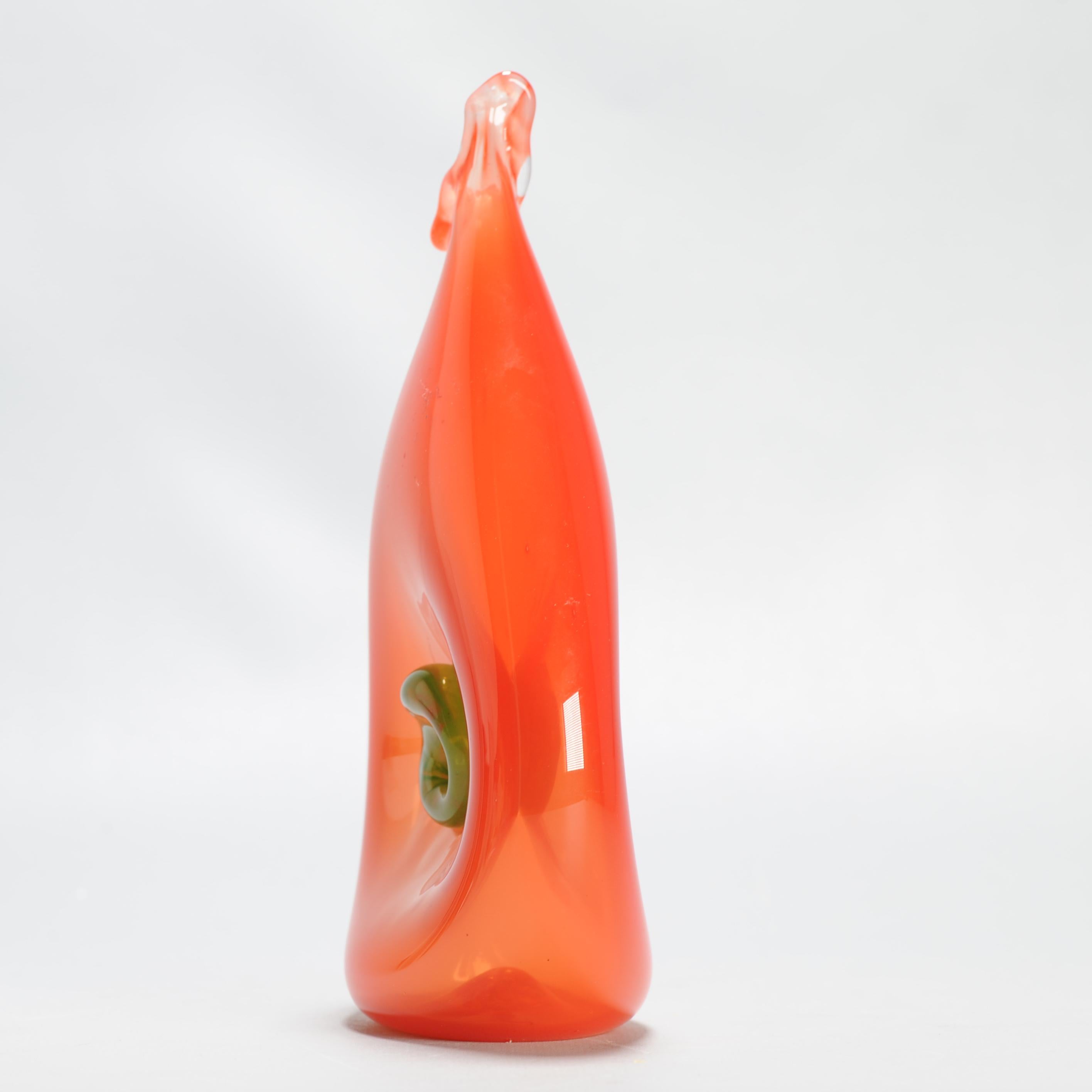Oude Horn Bernard Heesen Unica, Leerdam-Glasvase, Einzelausgabe Leerdam, hergestellt in Holland im Angebot 4