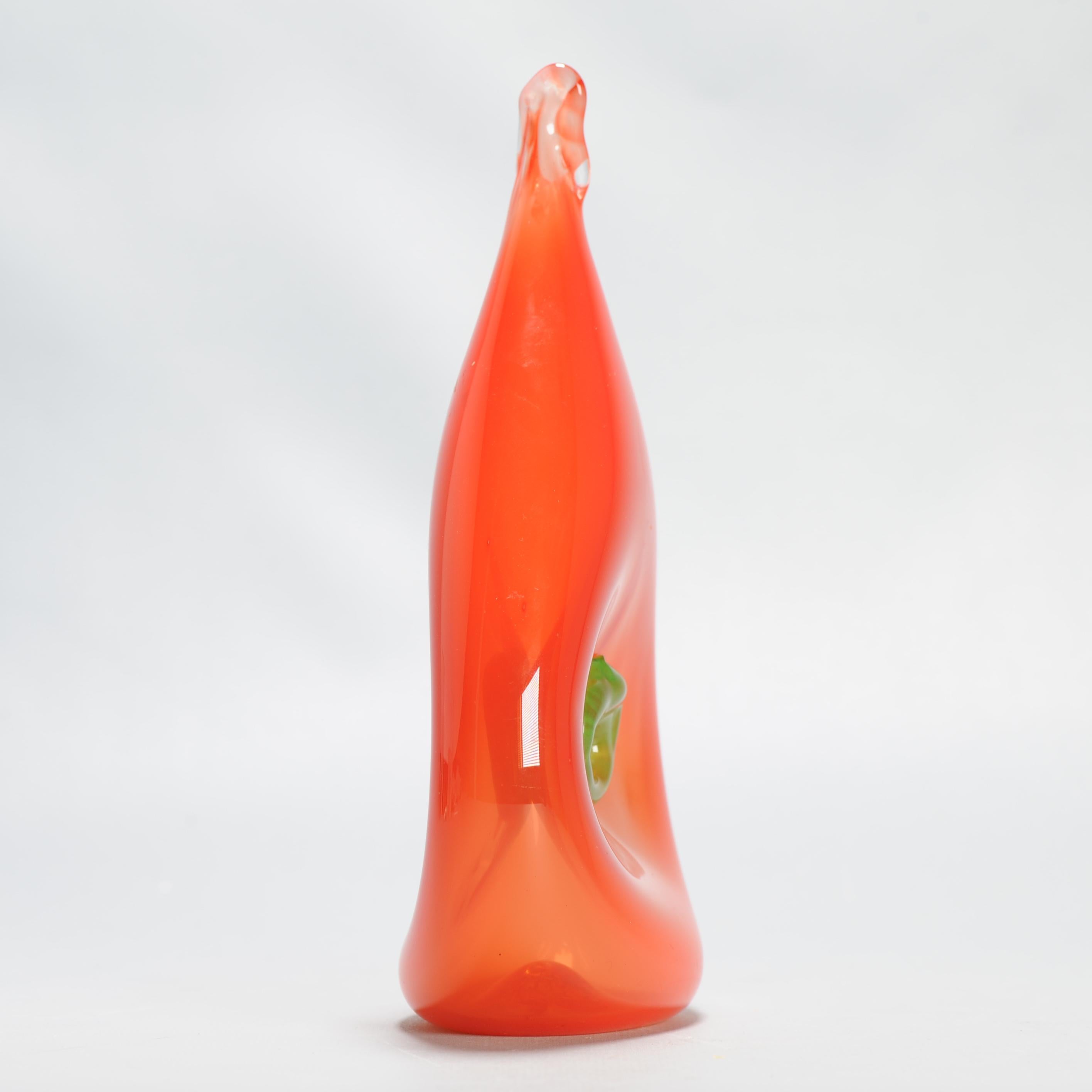 Oude Horn Bernard Heesen Unica, Leerdam-Glasvase, Einzelausgabe Leerdam, hergestellt in Holland im Angebot 5