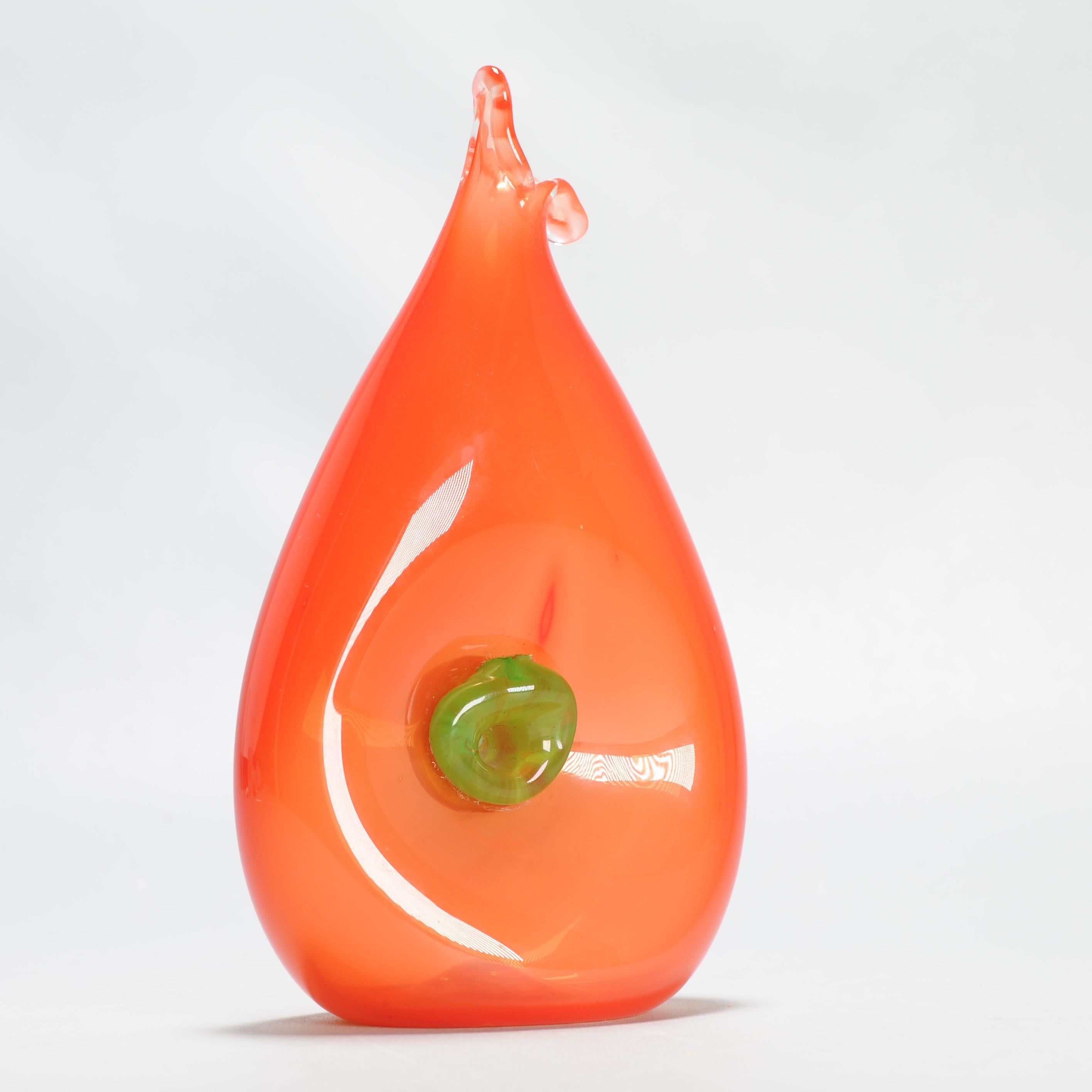 Oude Horn Bernard Heesen Unica, Leerdam-Glasvase, Einzelausgabe Leerdam, hergestellt in Holland im Angebot 6