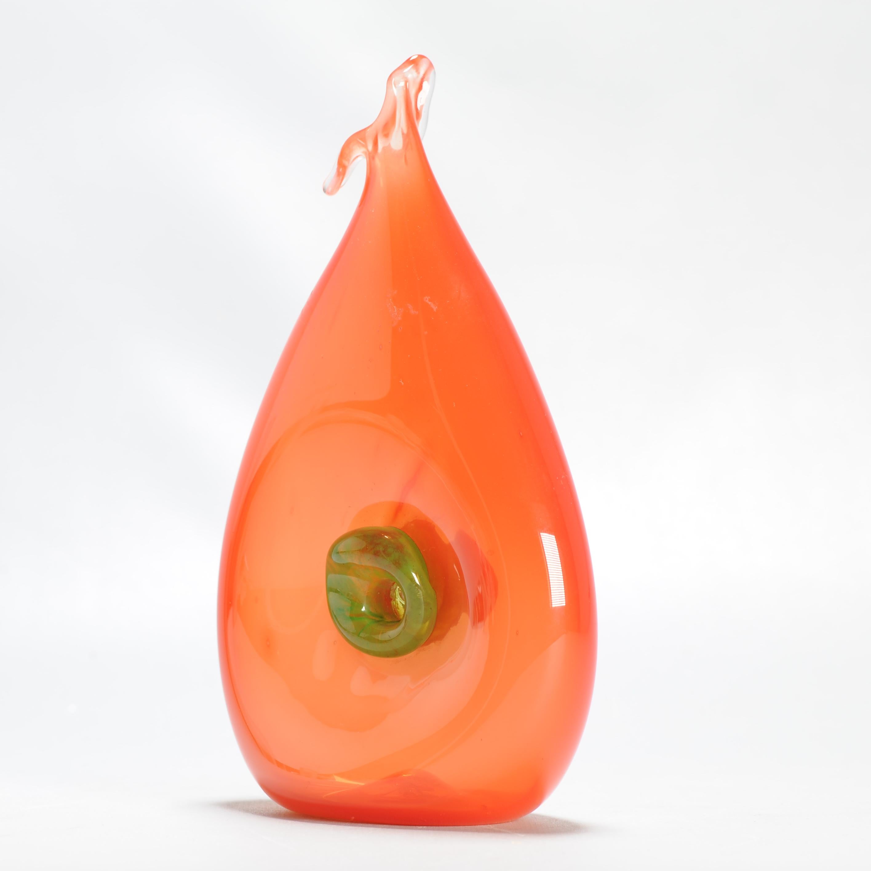 Oude Horn Bernard Heesen Unica, Leerdam-Glasvase, Einzelausgabe Leerdam, hergestellt in Holland im Angebot 3